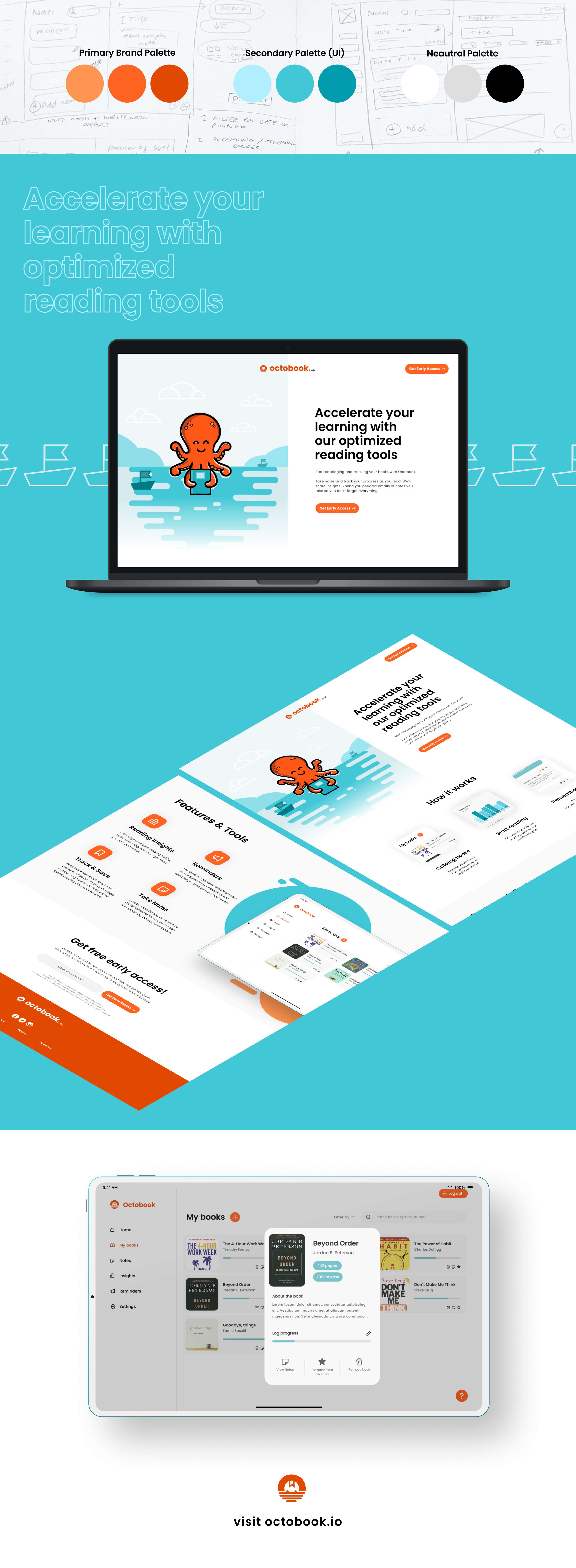 Octobook | Brand + Product UI/UX by Sophie Cambridge