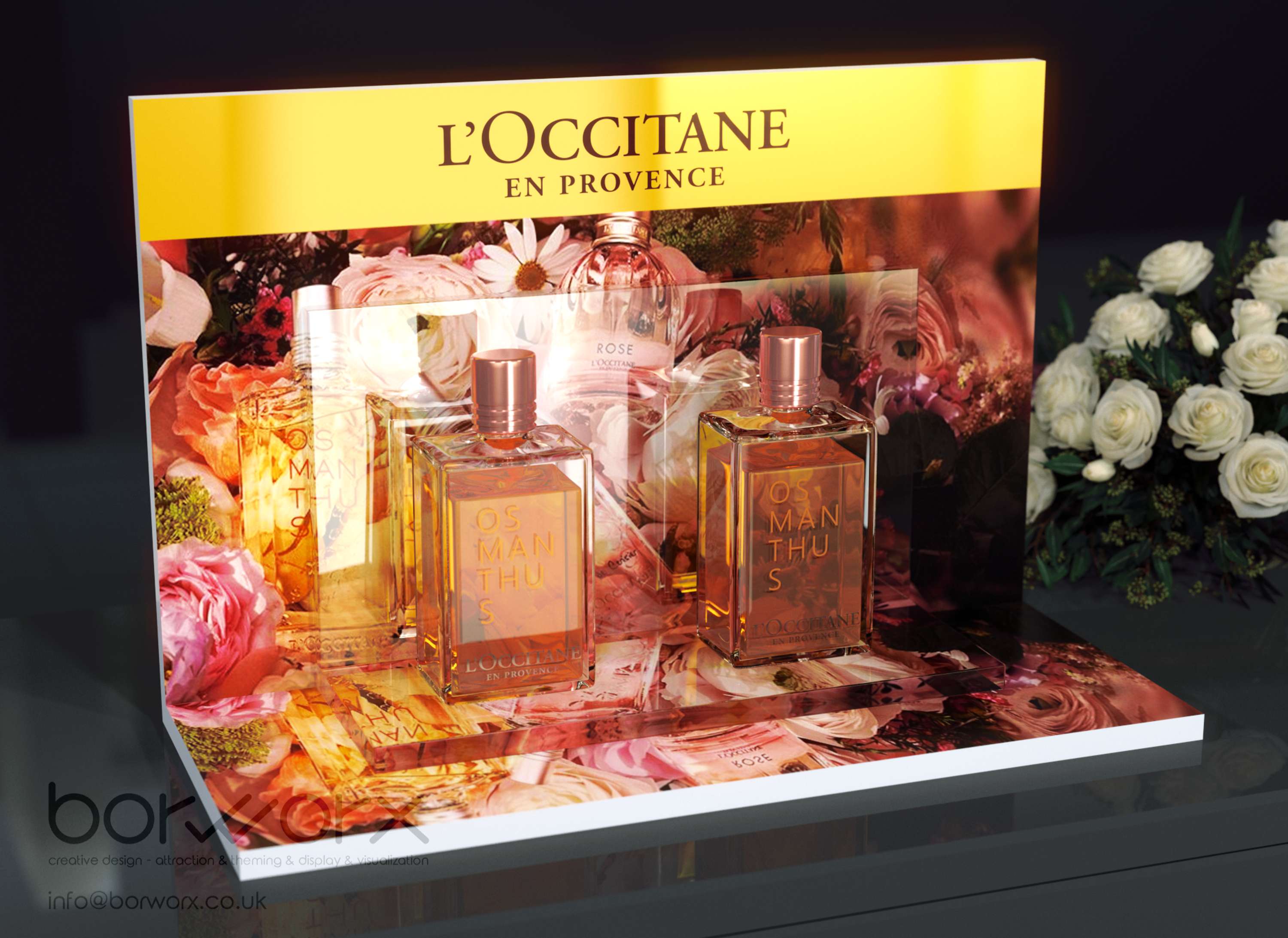 L'Occitane Display Design&3D render by Bora Turkoglu