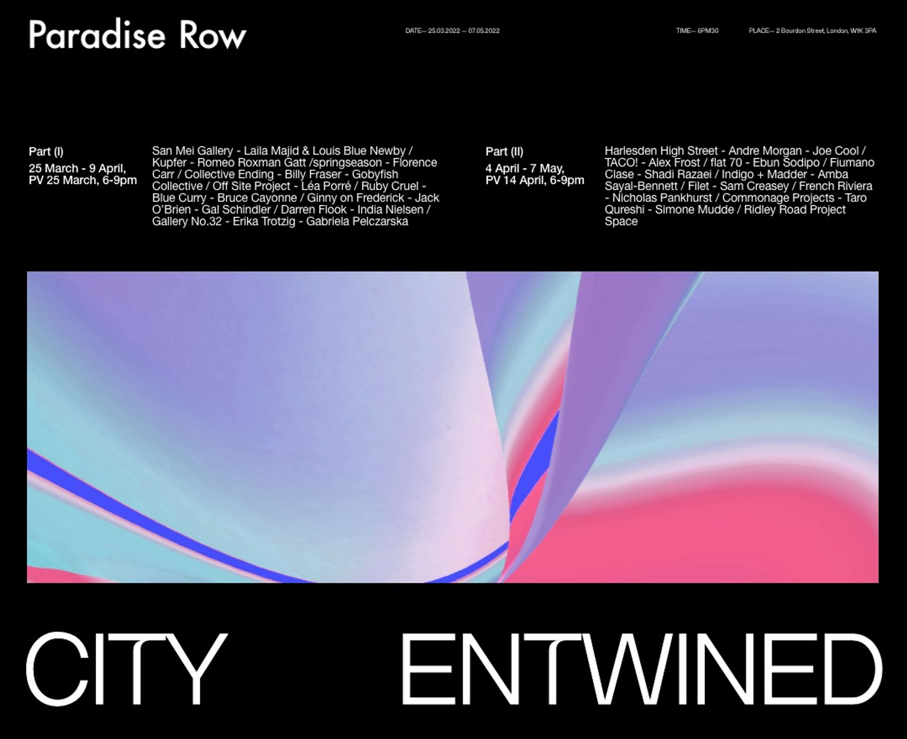 GRAPHIC DESIGN FOR @PARADISE ROW (Art Gallery) by Héléna Miléna