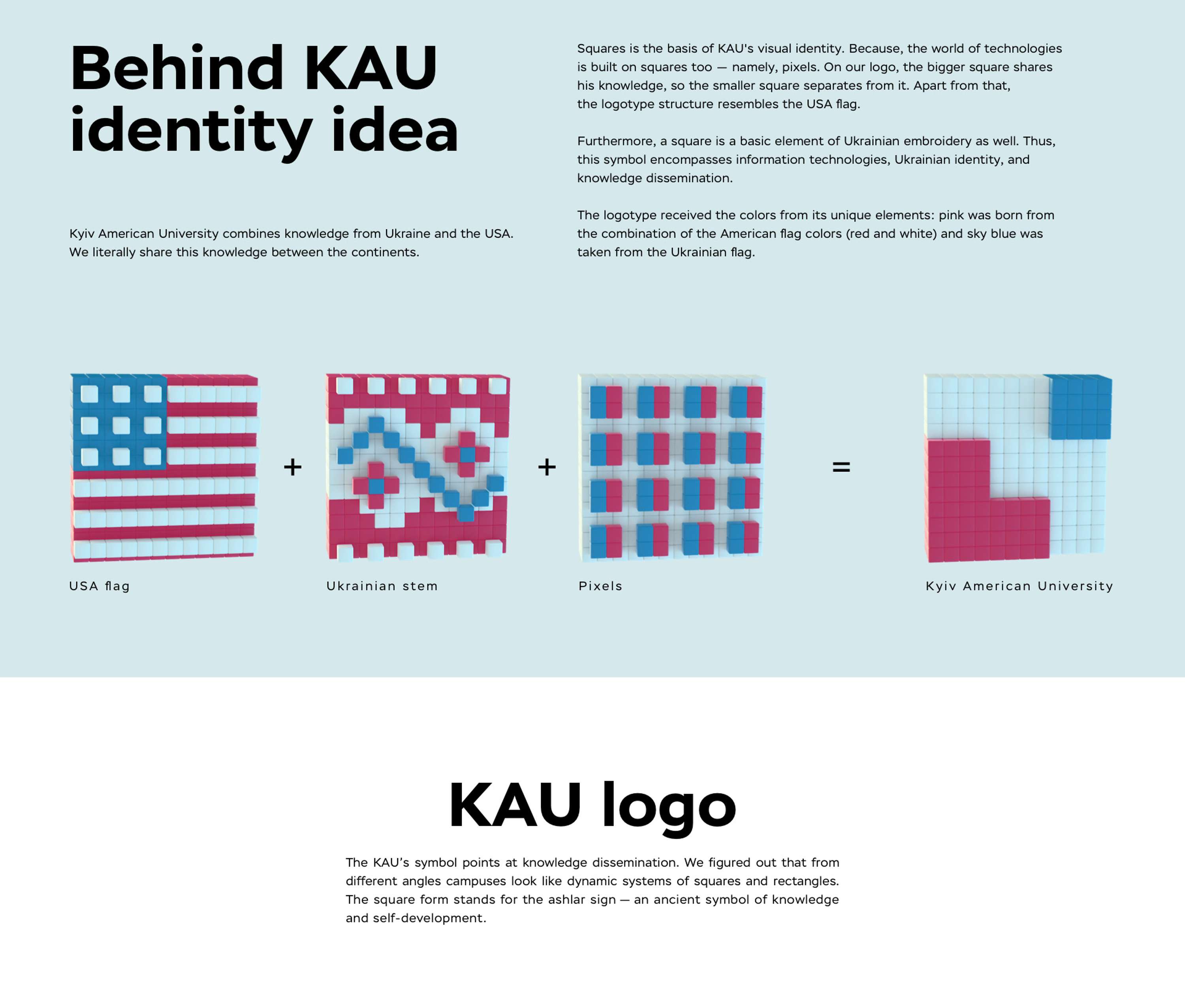 3D Identity & Website for the Kyiv American University by Sve & Ka Crea2ors