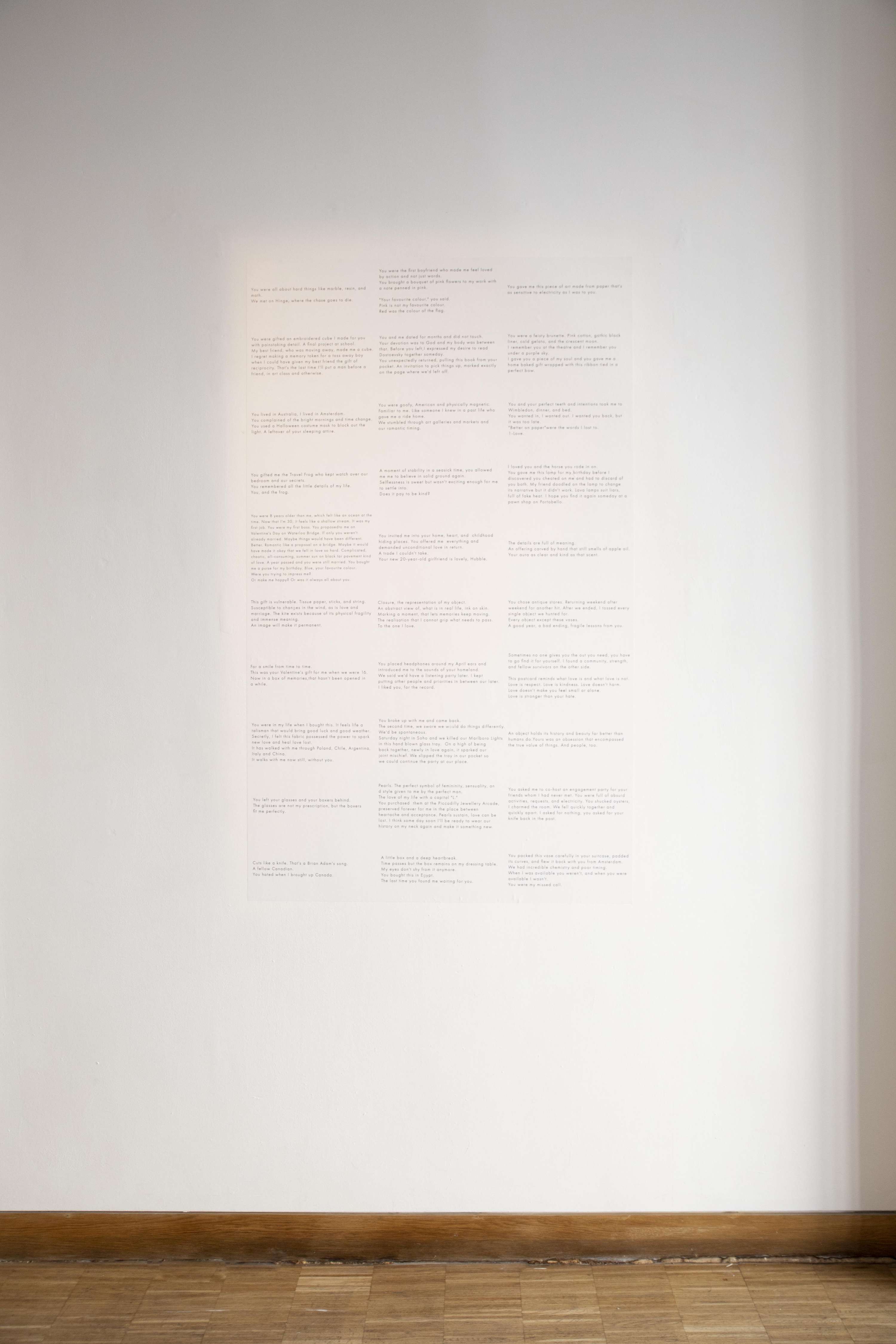 Solo Show    |    TO THE ONES I'VE DATED by Cecilia Di Paolo