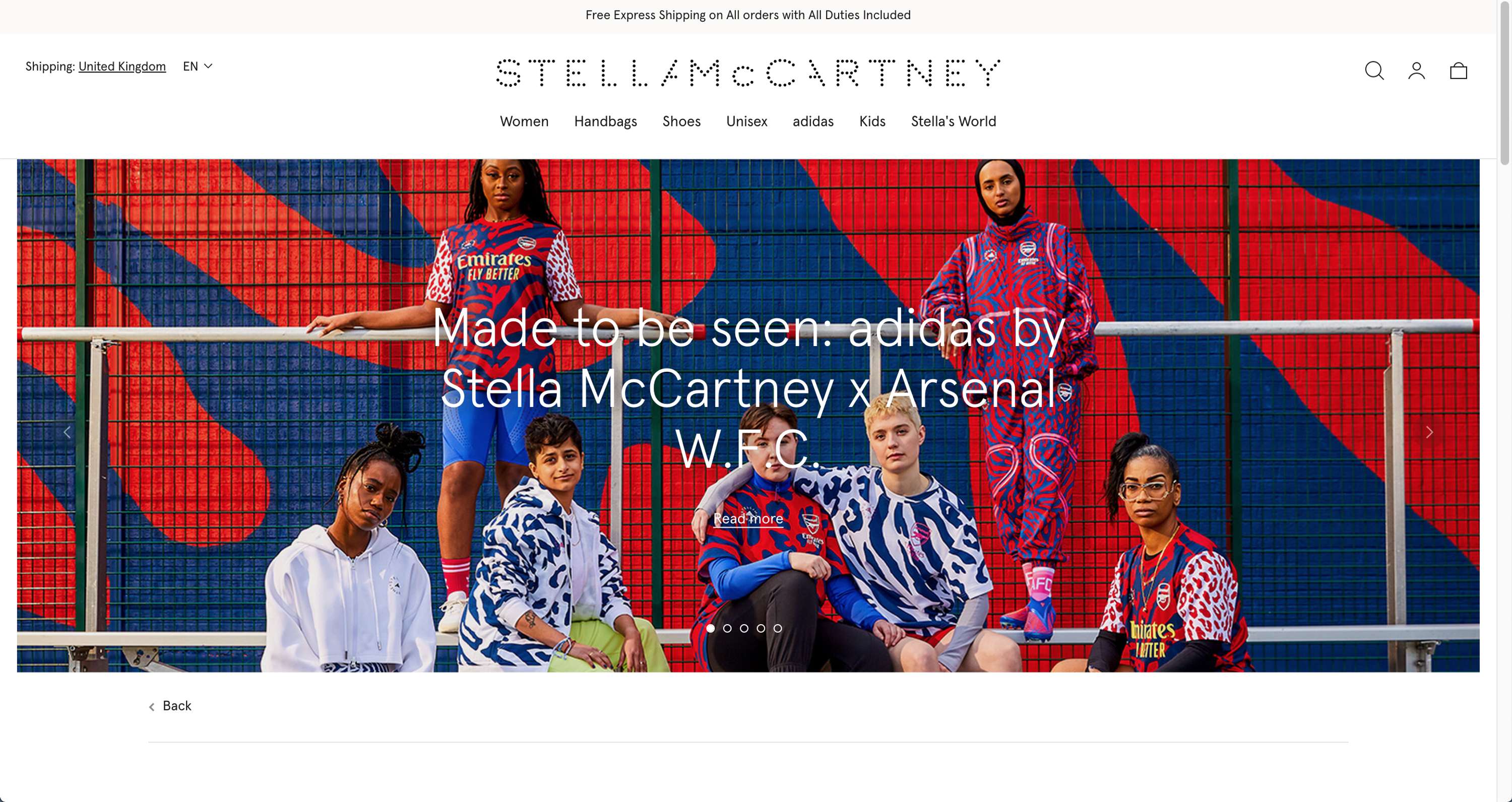 Arsenal x adidas by Stella McCartney Unisex Shirt