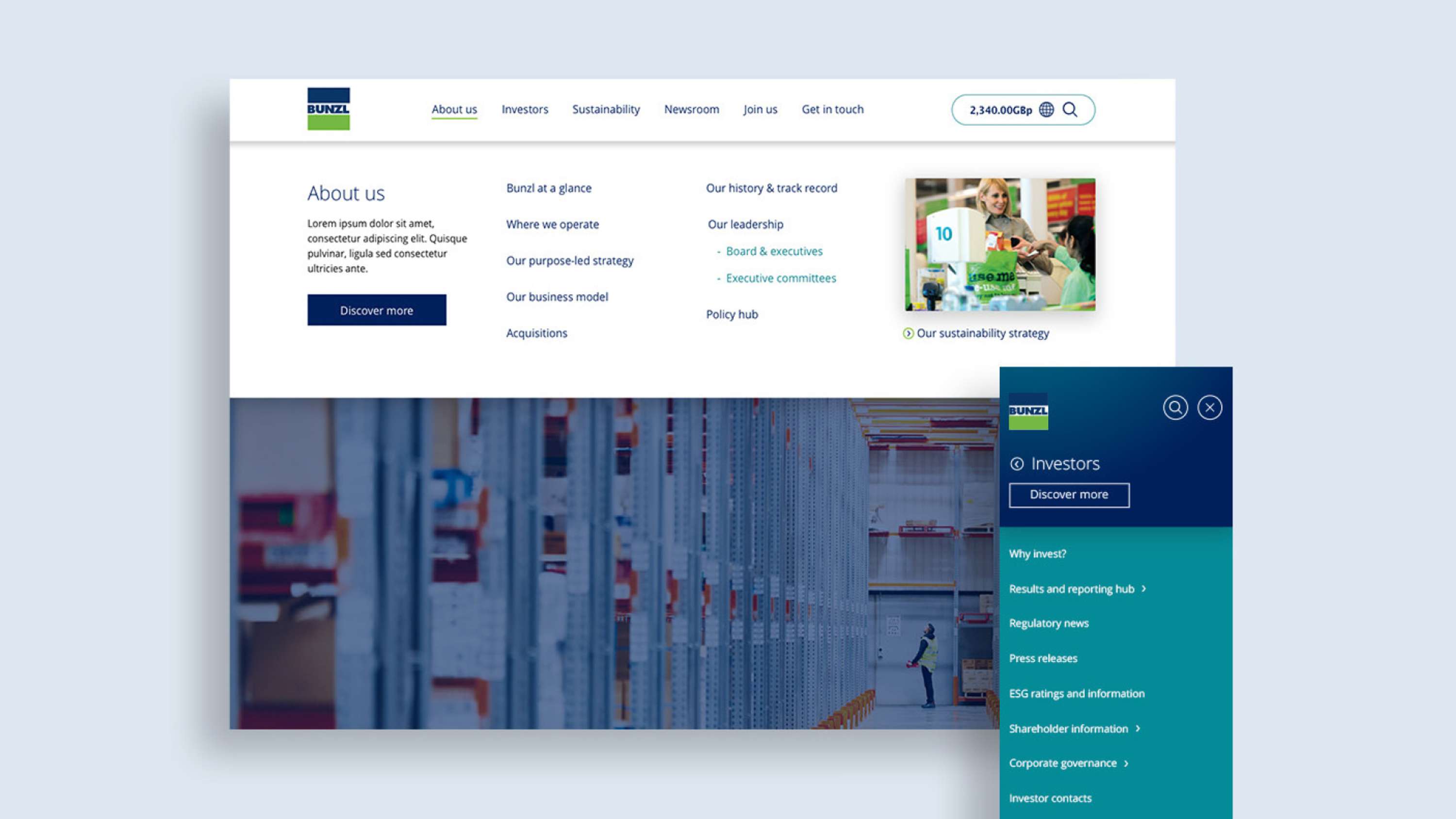 Bunzl | Remaking a dynamic online experience. by Conran Design Group