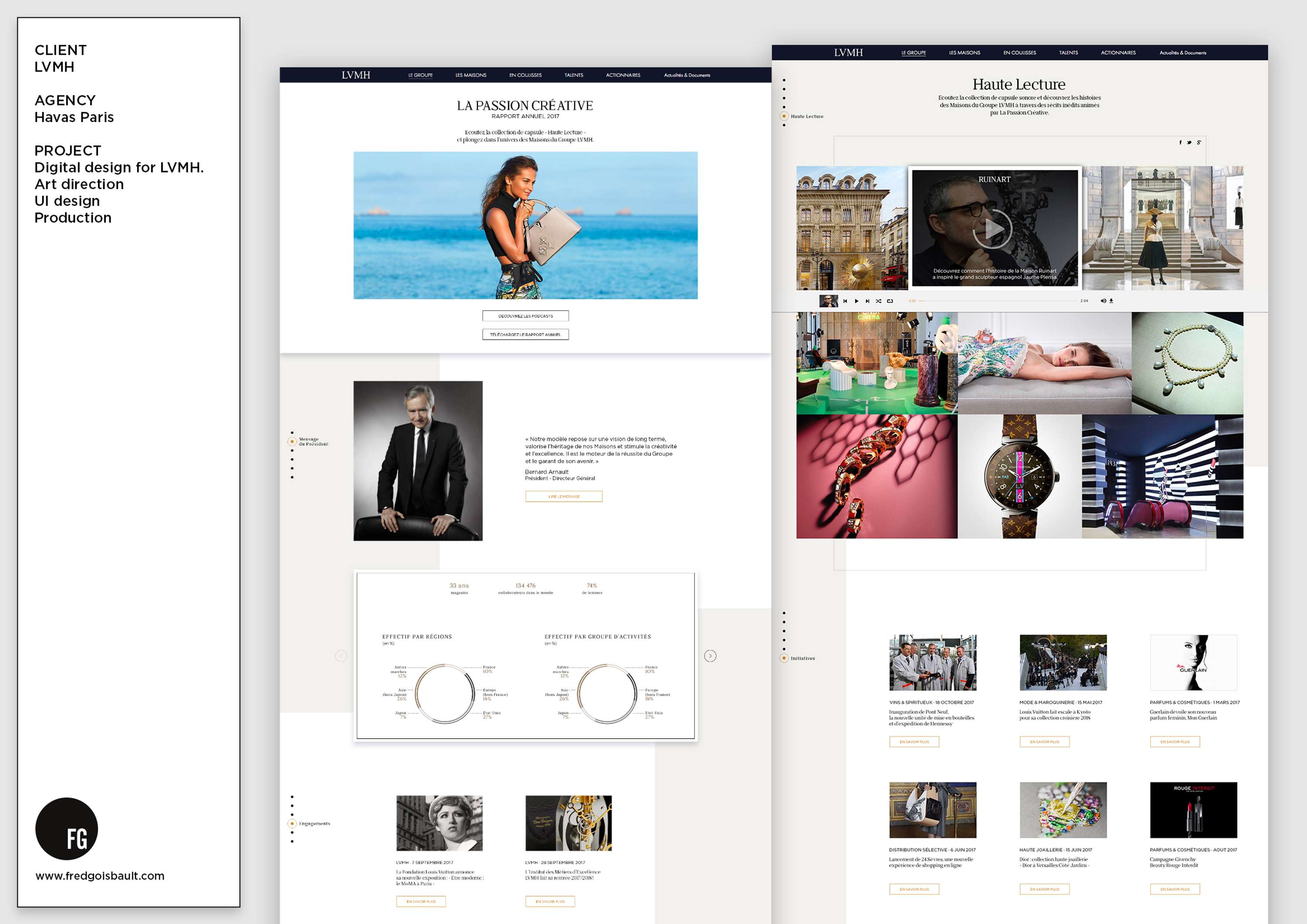 Digital design for LVMH by Fred Goisbault