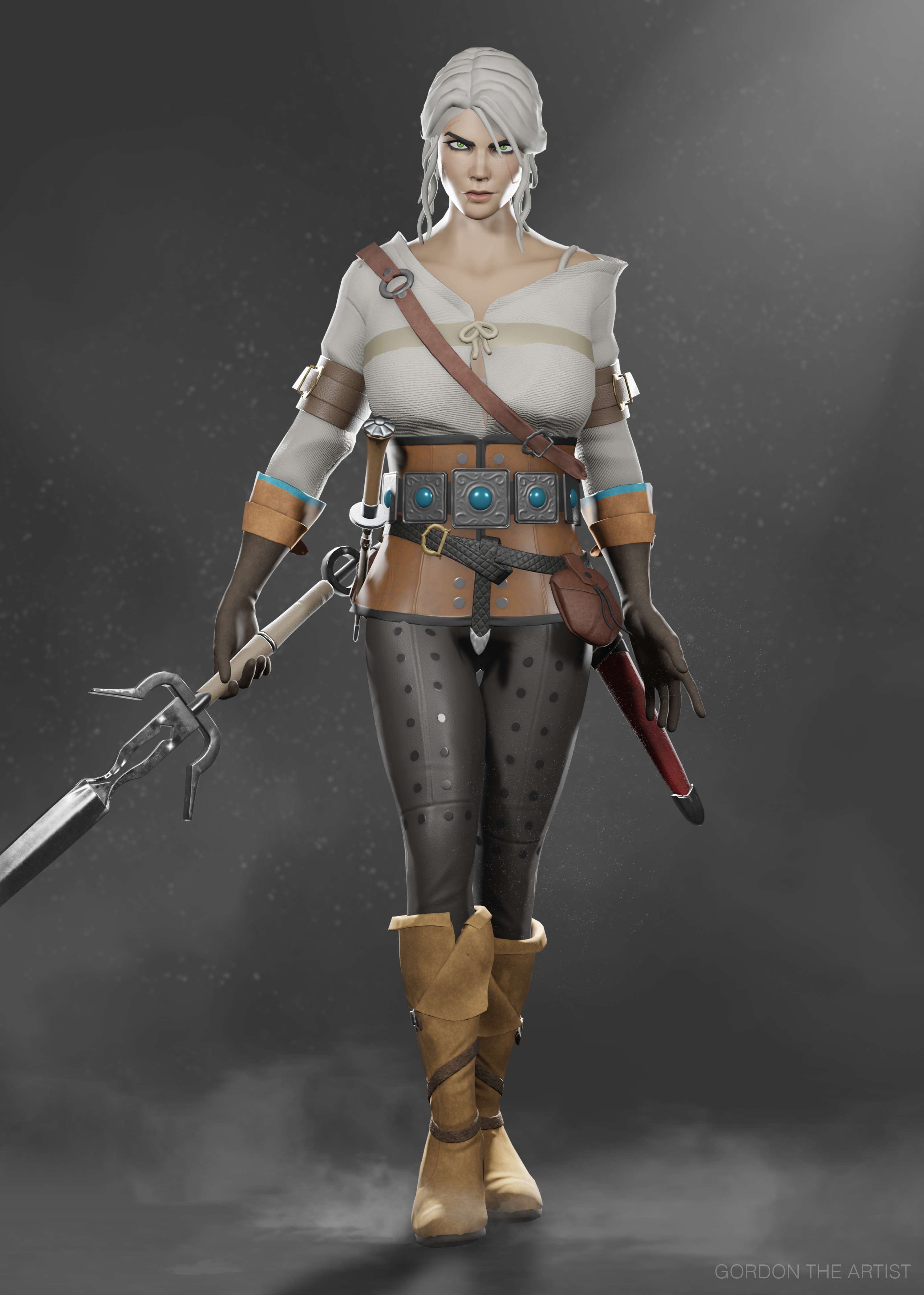 Ciri Witcher 3 Wild Hunt Fan Art The Dots