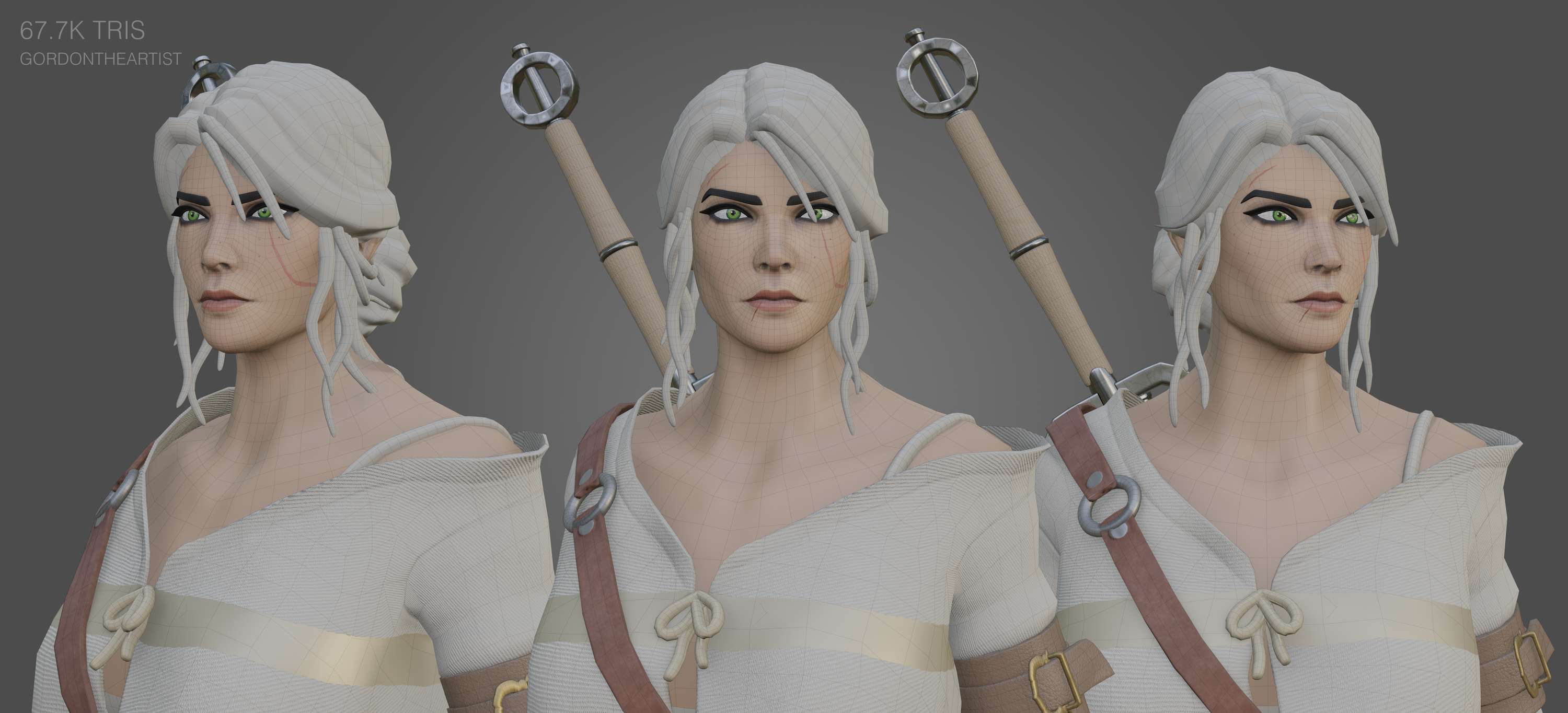 Ciri - Witcher 3: Wild Hunt Fan Art by Elise Gordon