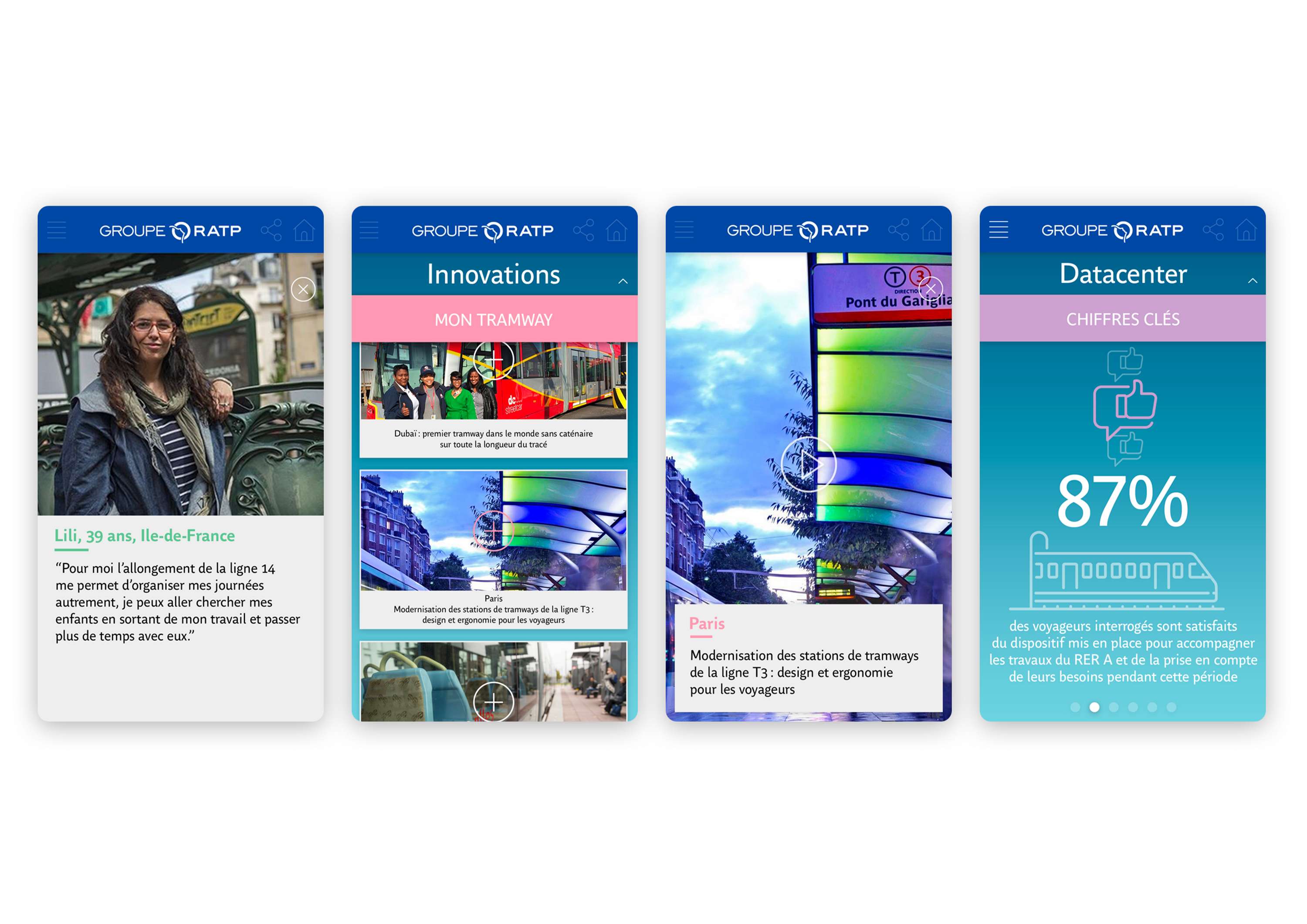 RATP App design by Fred Goisbault