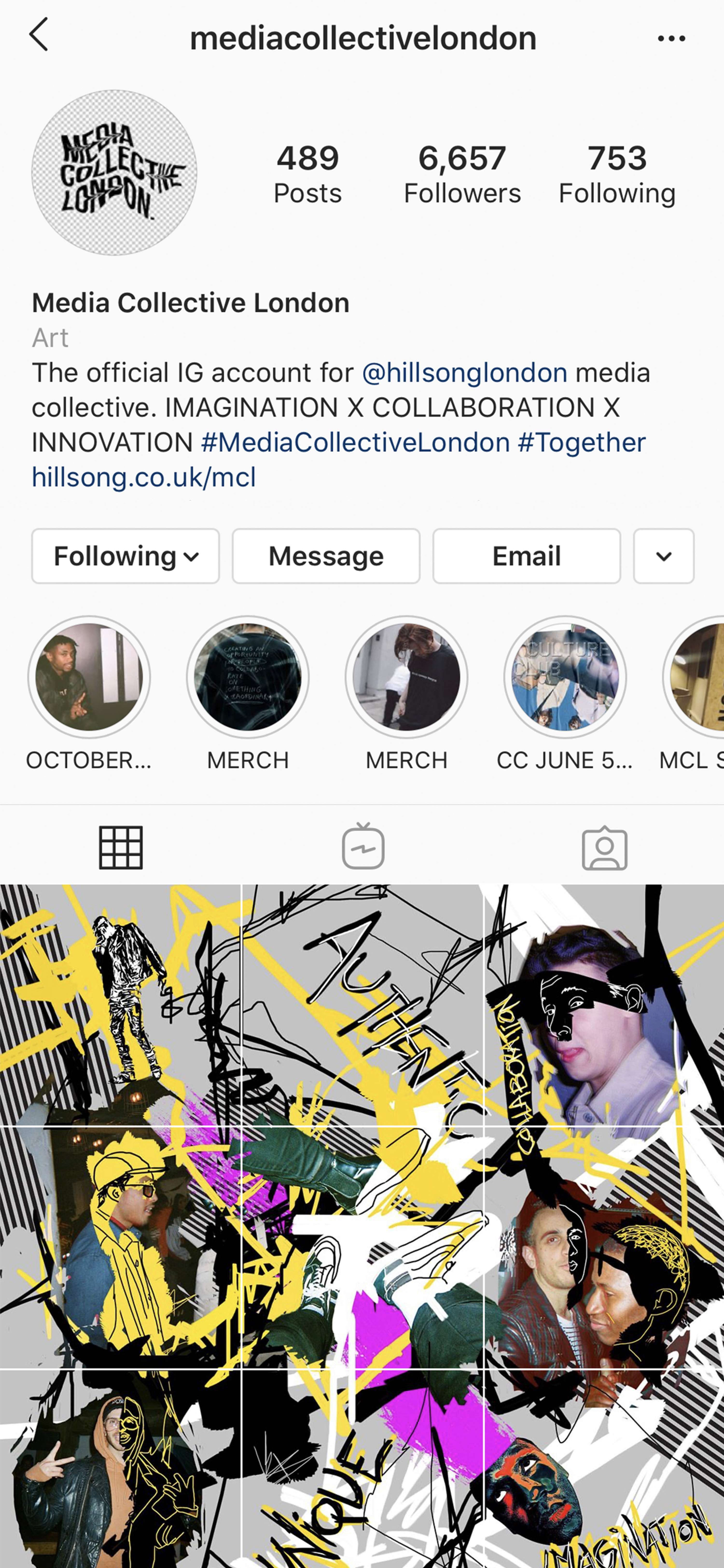 Hillsong Media Collective Instagrid design by Steve Kalinda