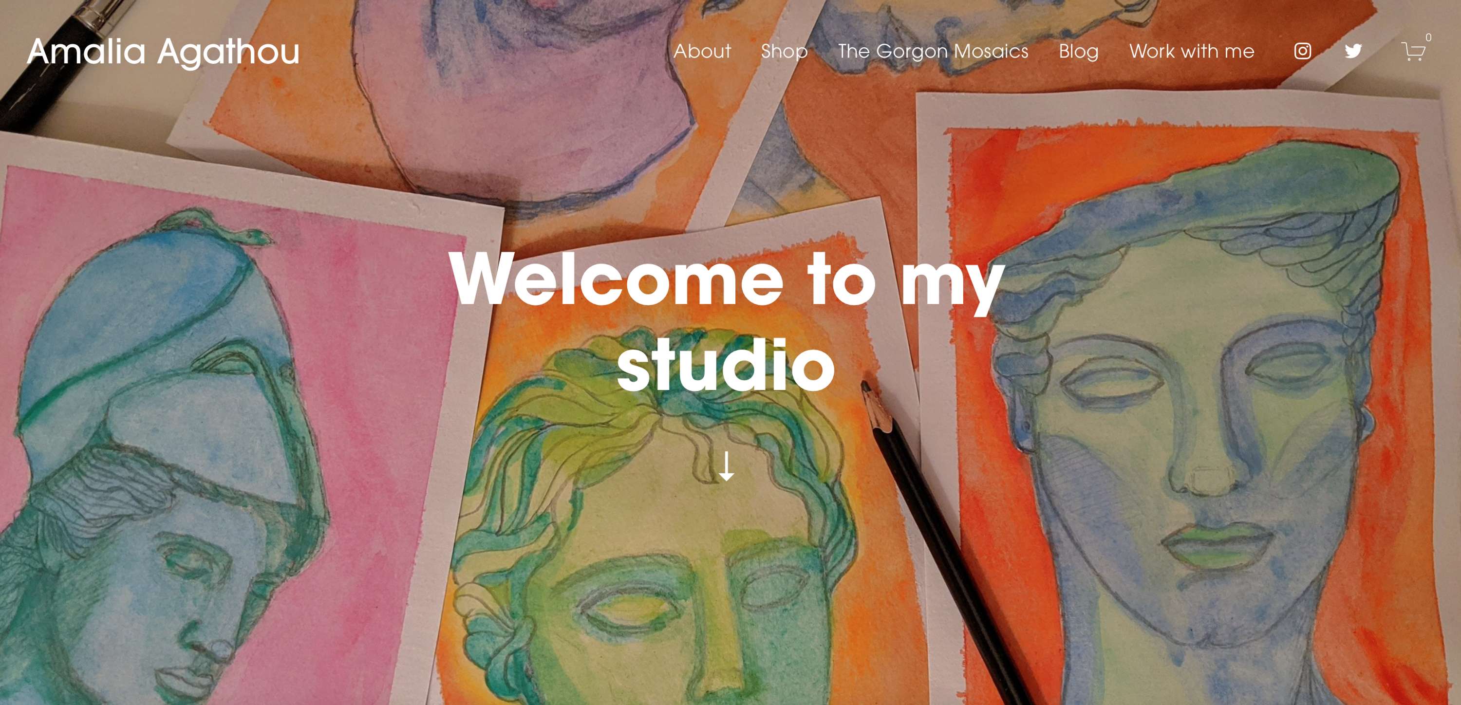 Online Studio: Art Webiste & Store by Amalia Agathou