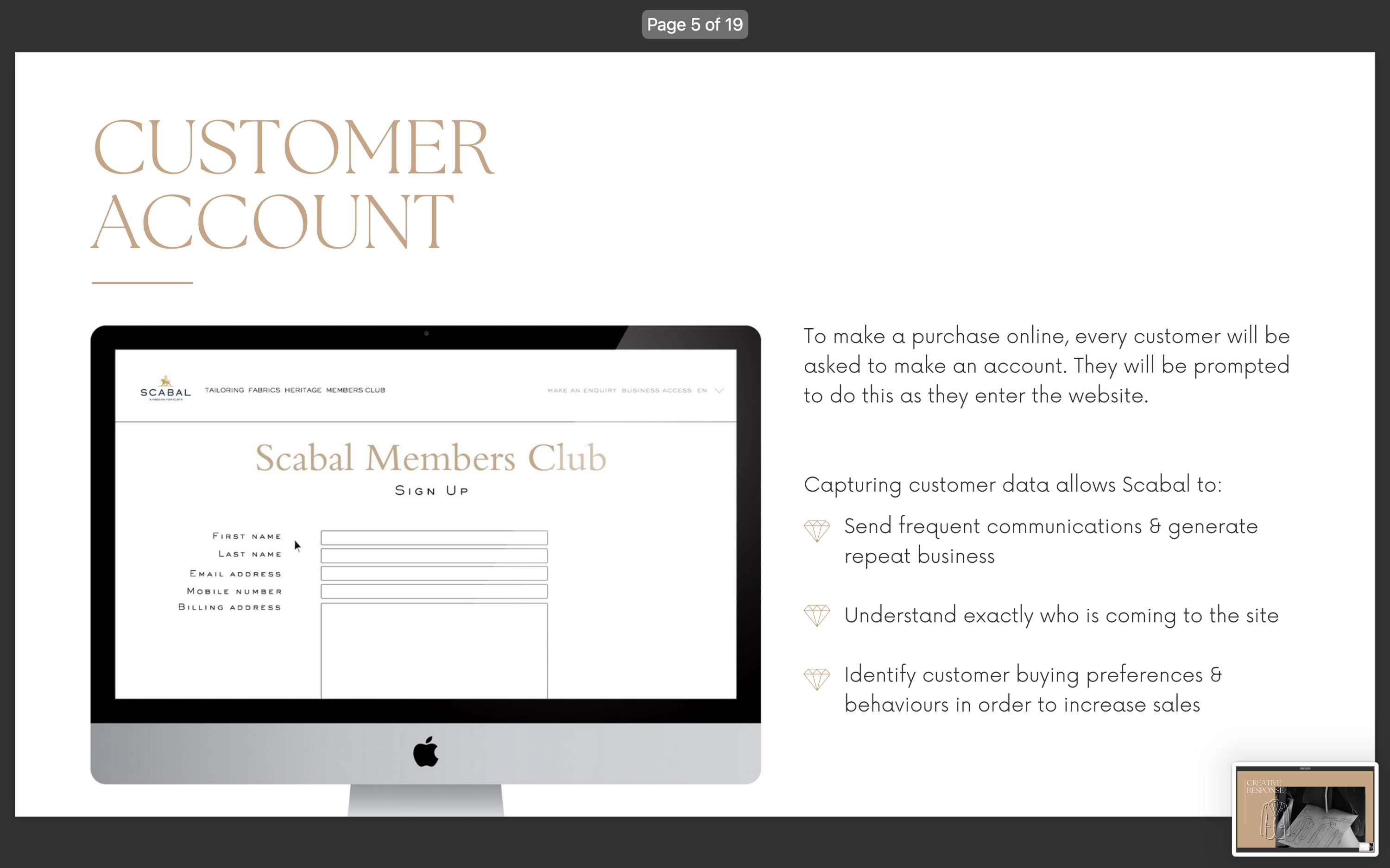 Scabal E-Commerce project by Lucy Brine
