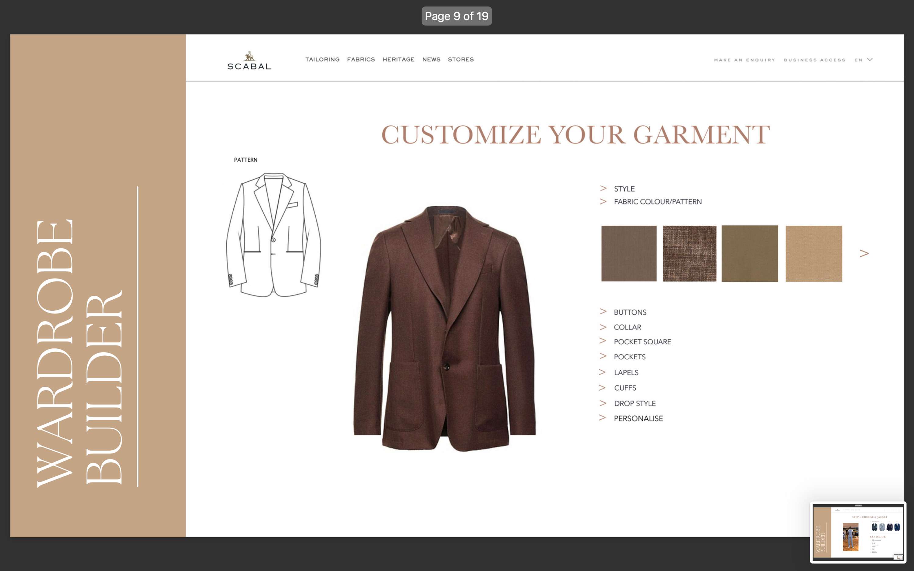 Scabal E-Commerce project by Lucy Brine