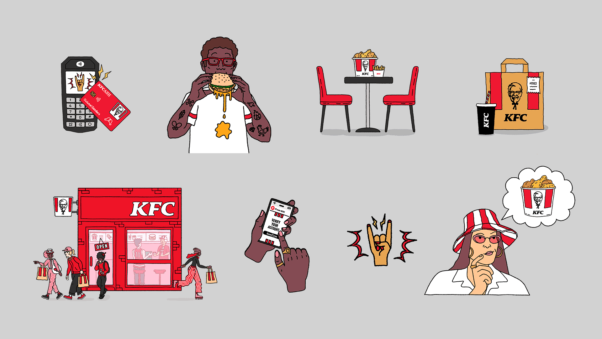KFC: App and instore kiosk redesign by Raafaye Ali