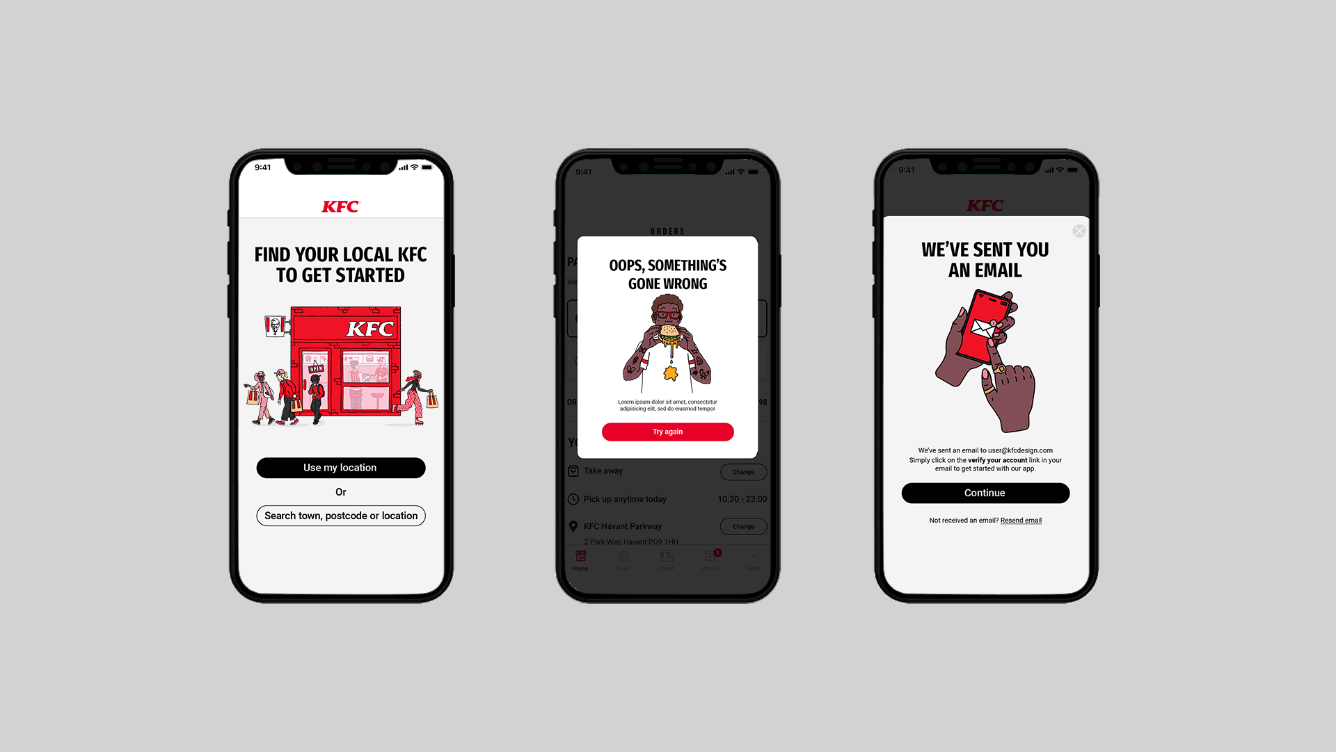 KFC: App and instore kiosk redesign by Raafaye Ali