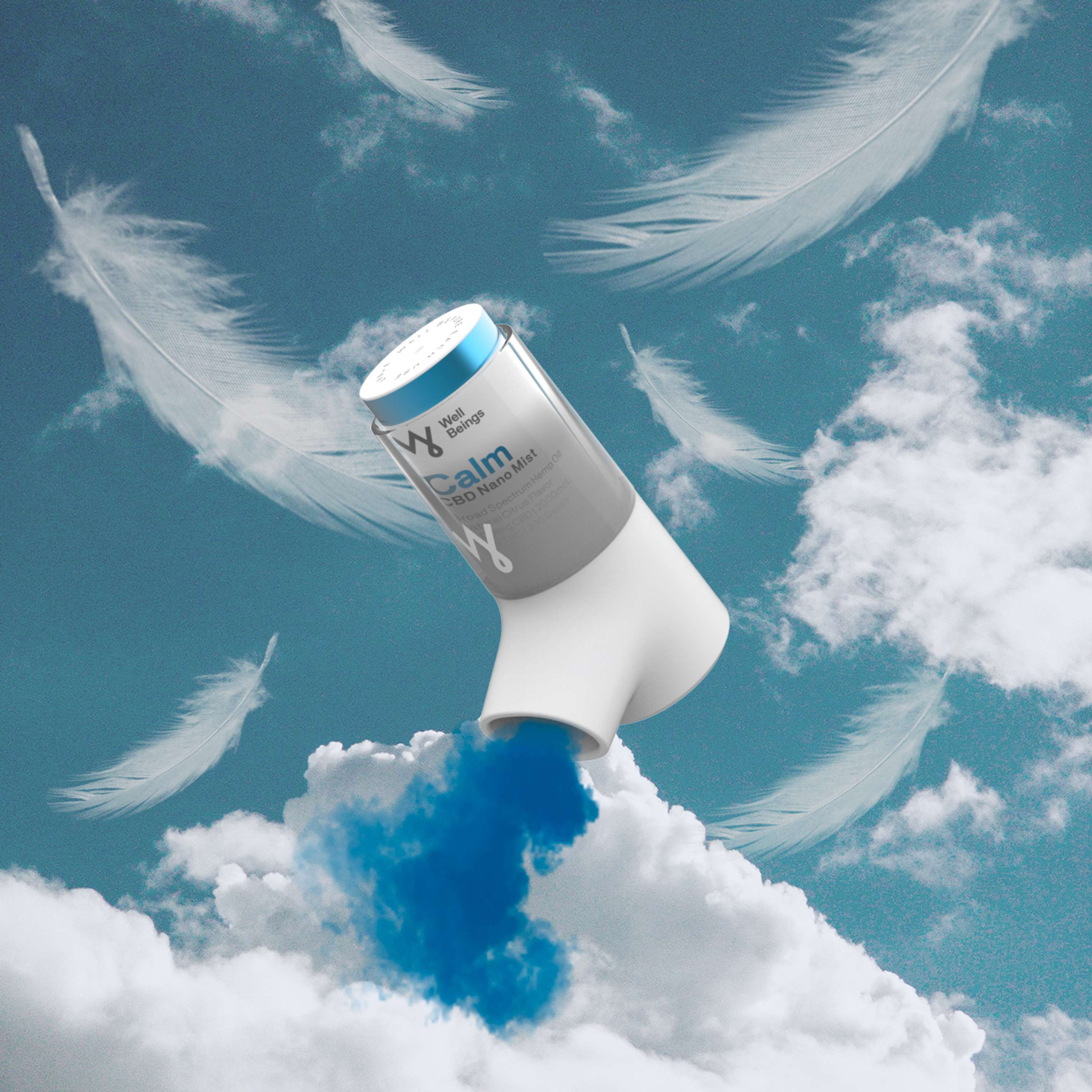 RENDER  OF THE CBD INHALER BY MINIMAL STUDIO FOR WELL BEINGS COMPANY CHALLENGE. by Jorge Olvera