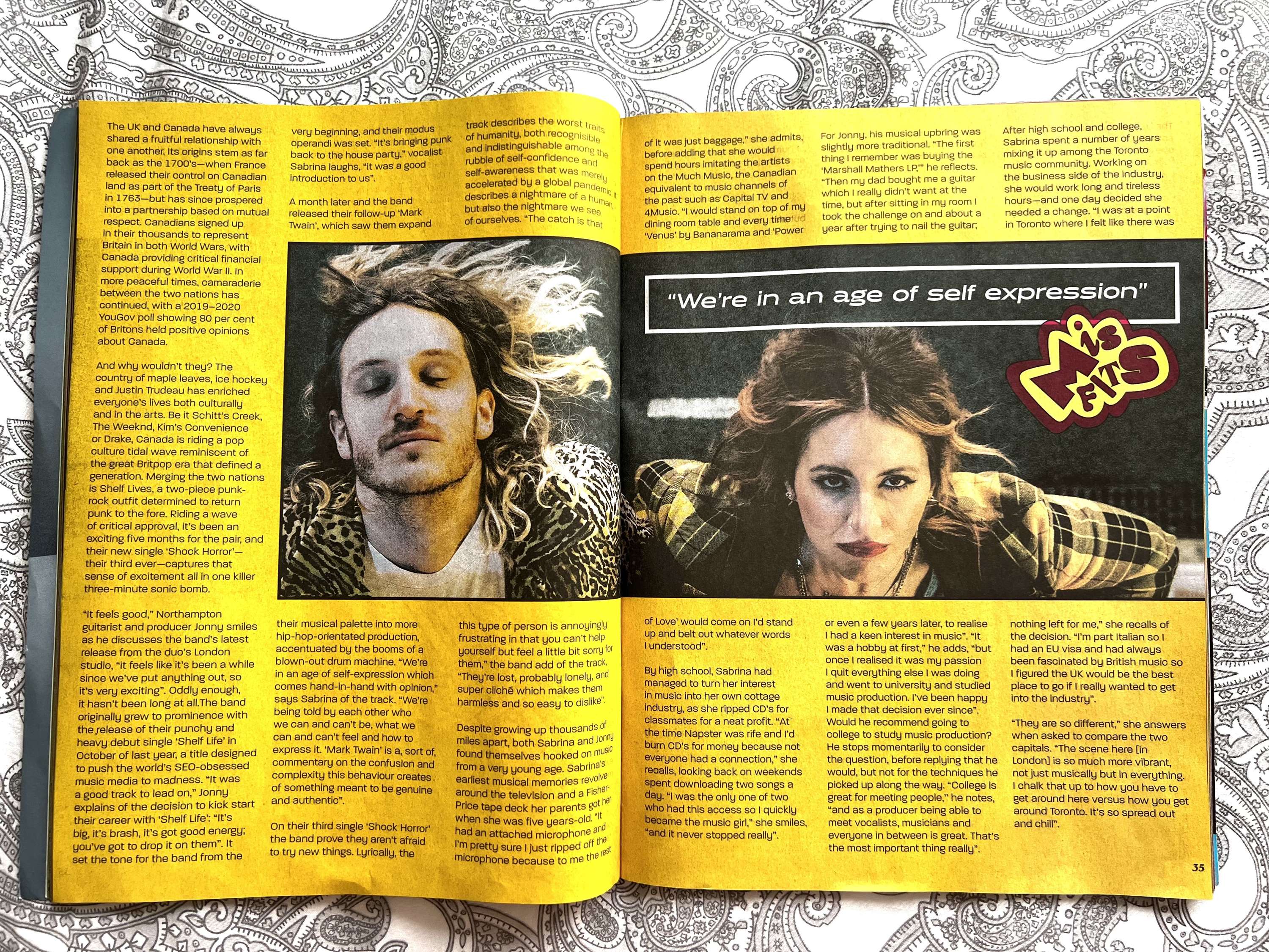 Shelf Lives photographed for Gigwise's Misfits Issue by Nici Eberl