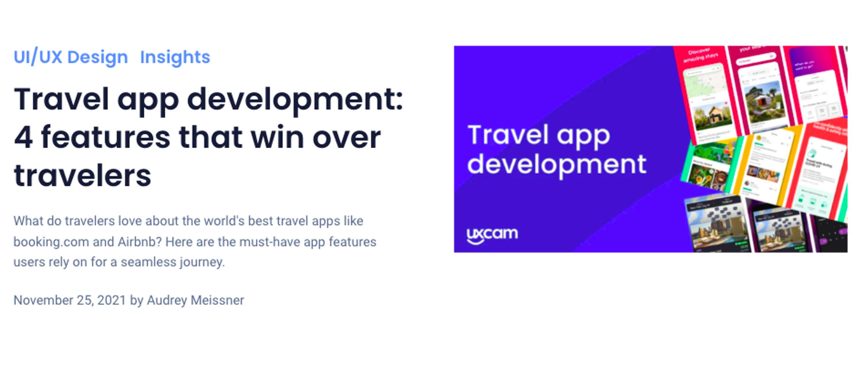 Blog content for user experience analytics for mobile company by Audrey Meissner