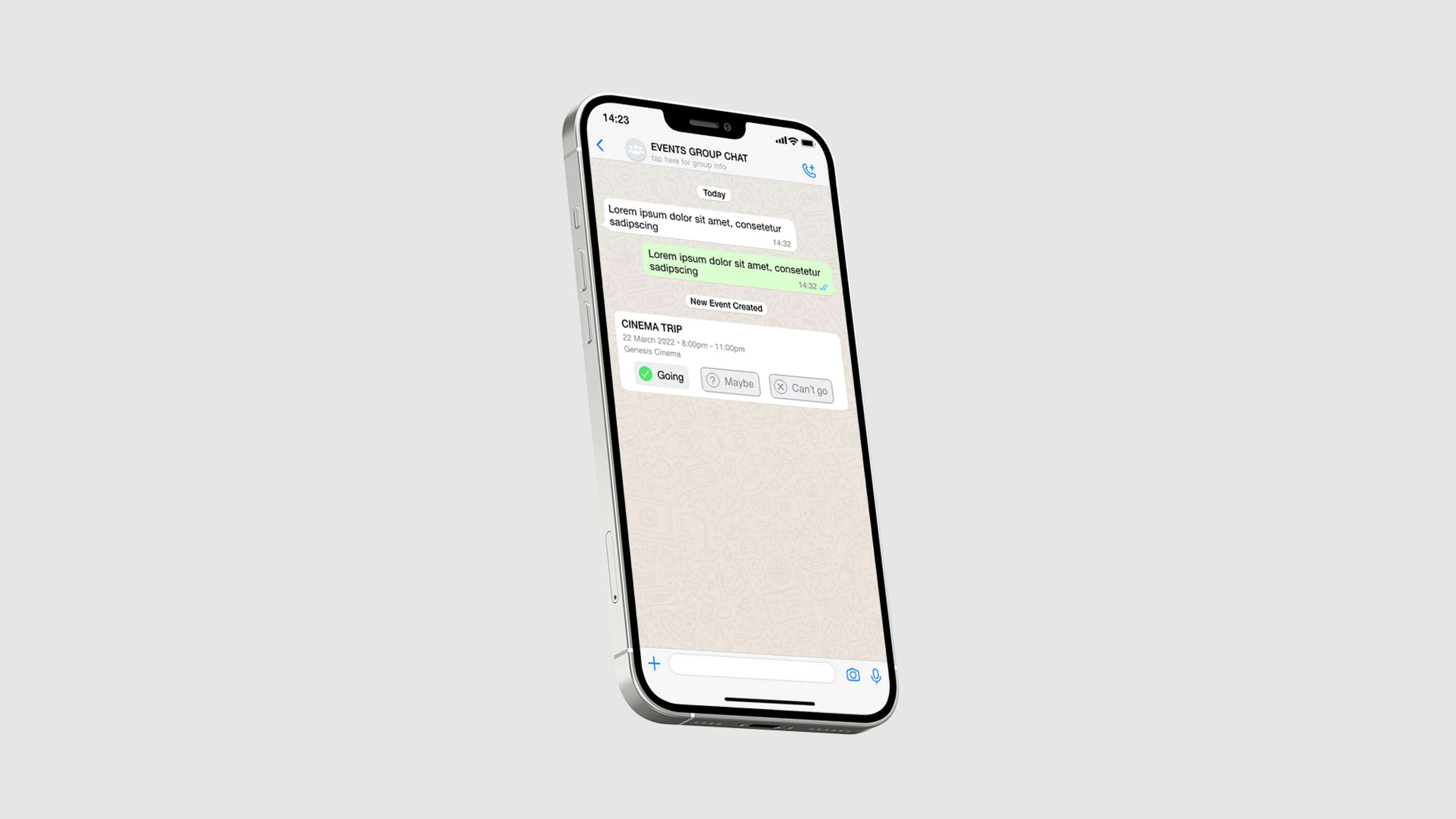 WHATSAPP | EVENTS FUNCTION by Theo Pregon