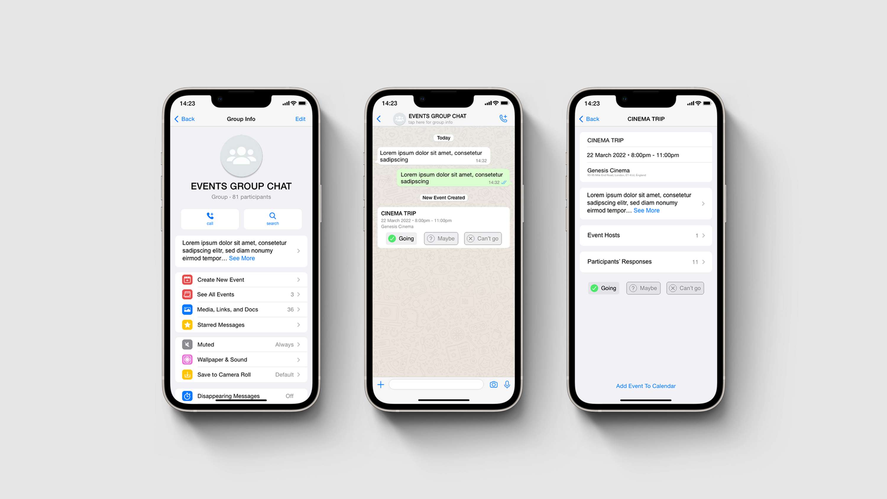 WHATSAPP | EVENTS FUNCTION by Theo Pregon