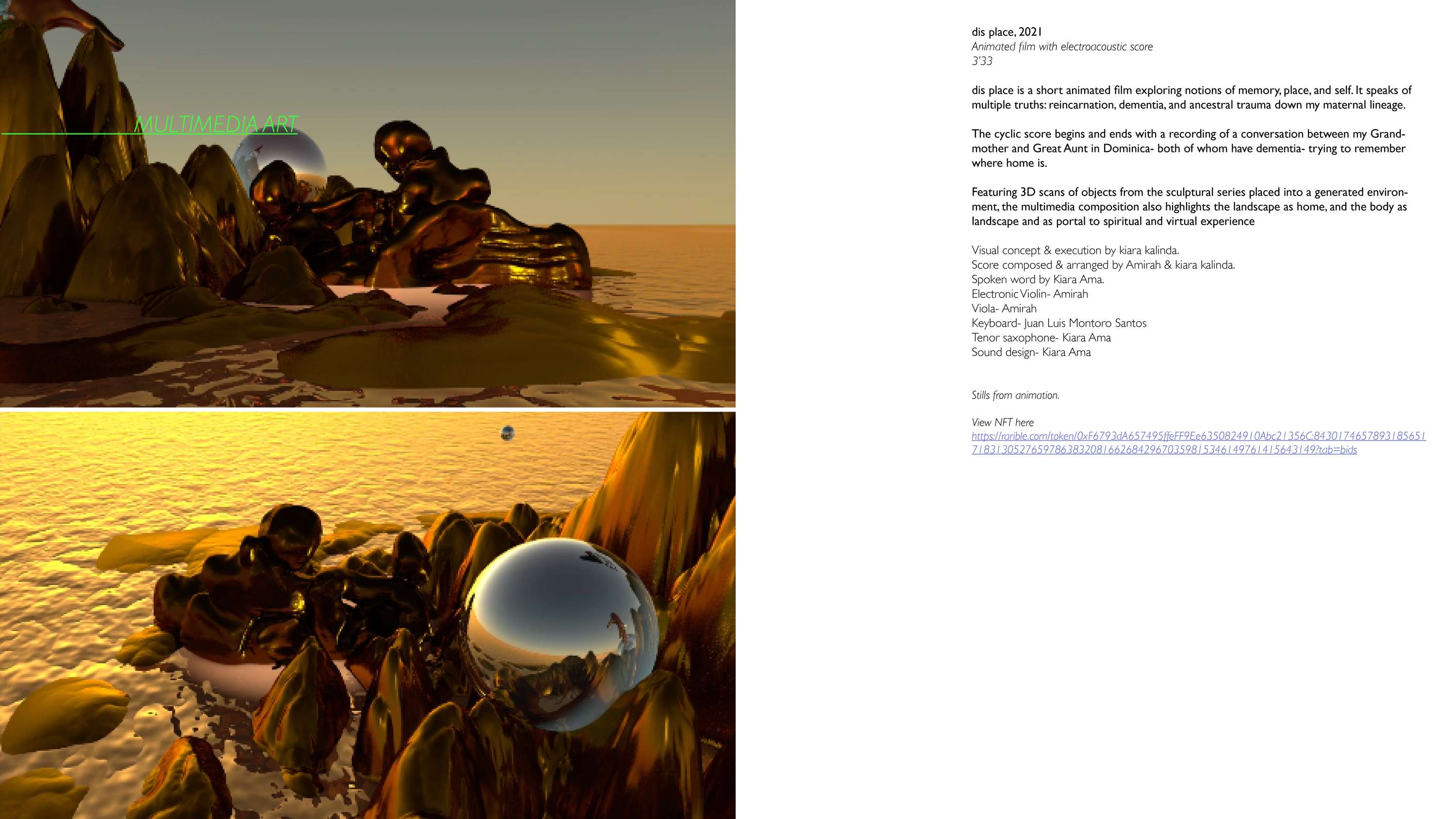 Kiara Callender Overview Portfolio 2022 by Kiara Ama Jade Callender