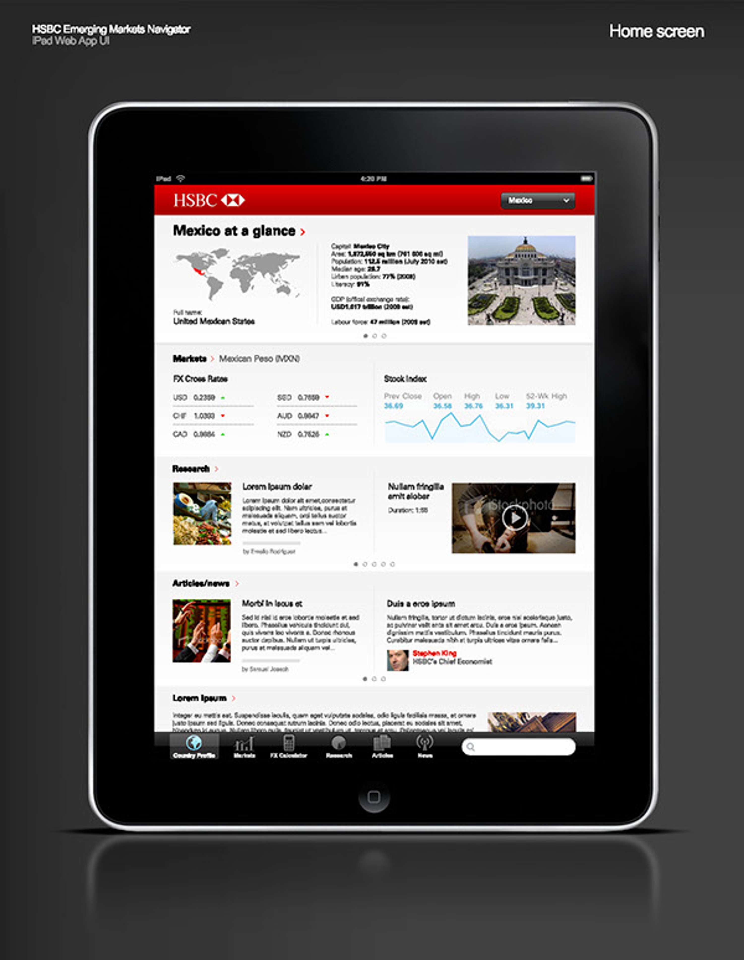 HSBC Emerging Markerts Navigator app by Daran Kandasamy