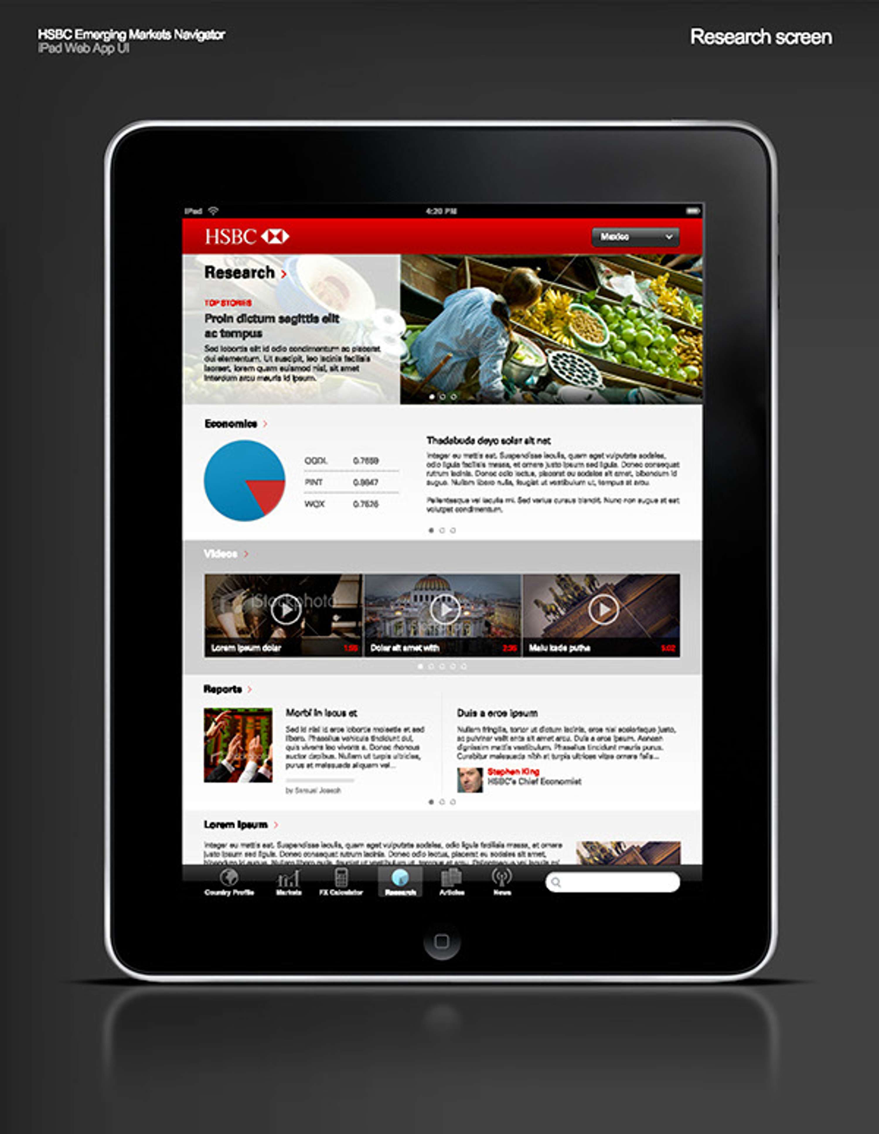 HSBC Emerging Markerts Navigator app by Daran Kandasamy