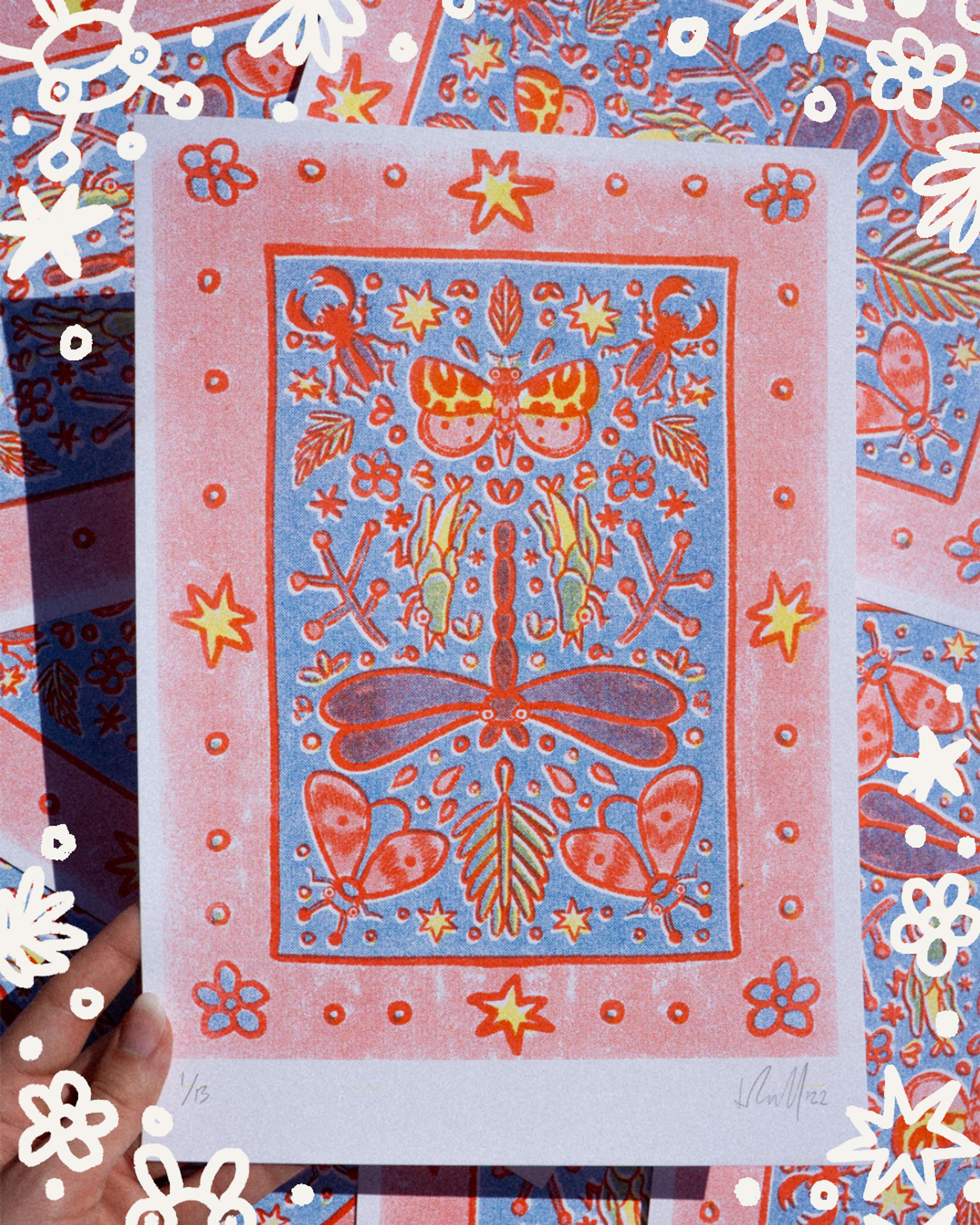 Risograph Prints by Kathryn Brammall