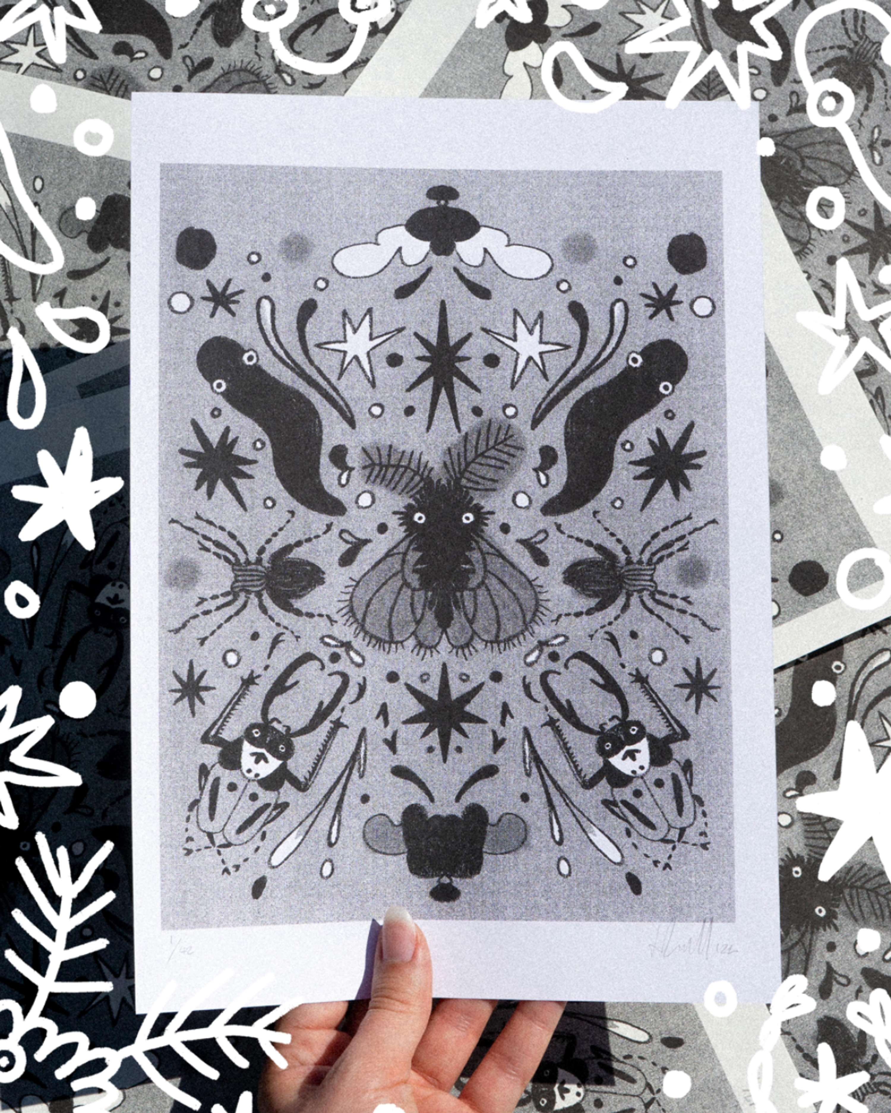 Risograph Prints by Kathryn Brammall
