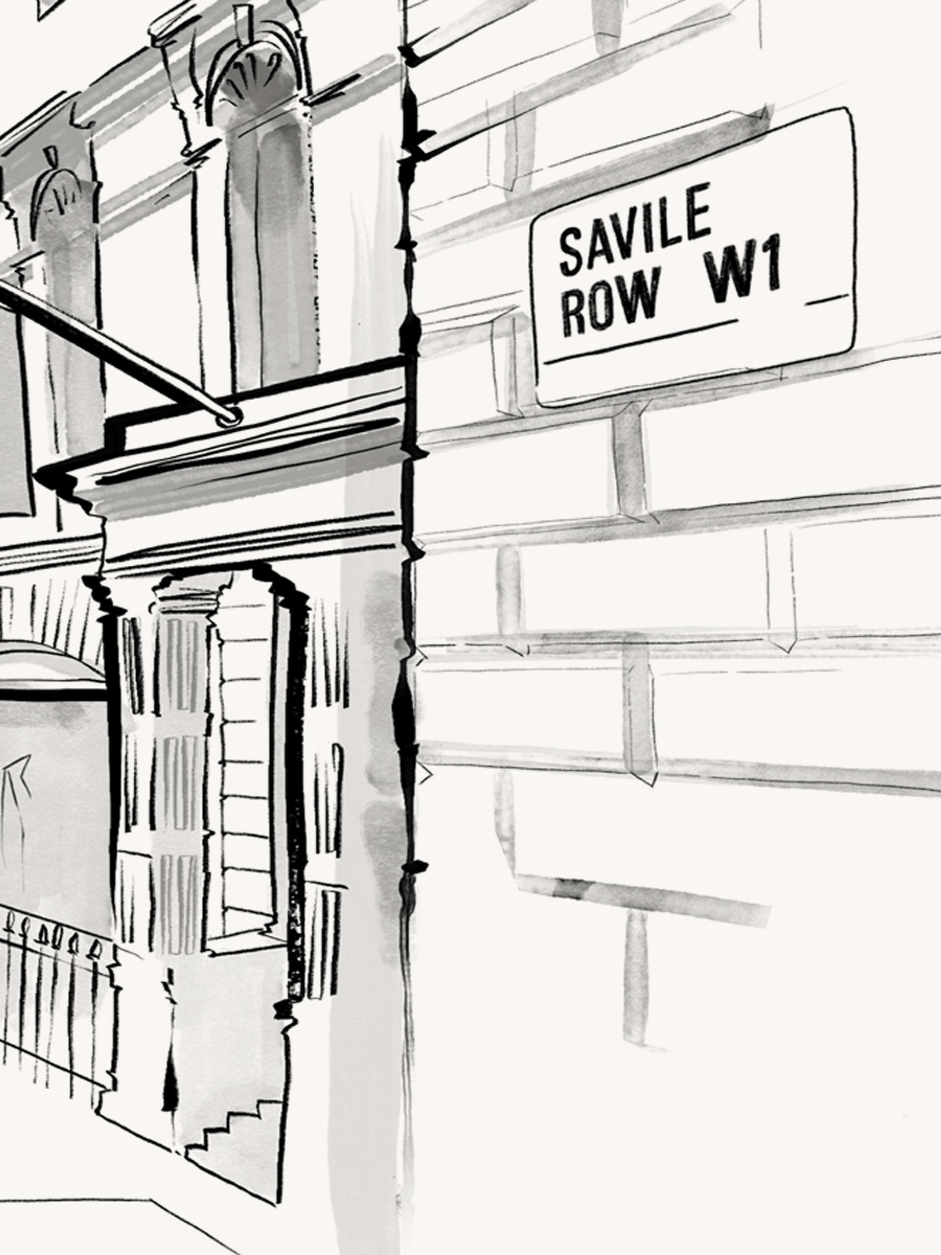An animated Savile Row illustration by Matt Richards