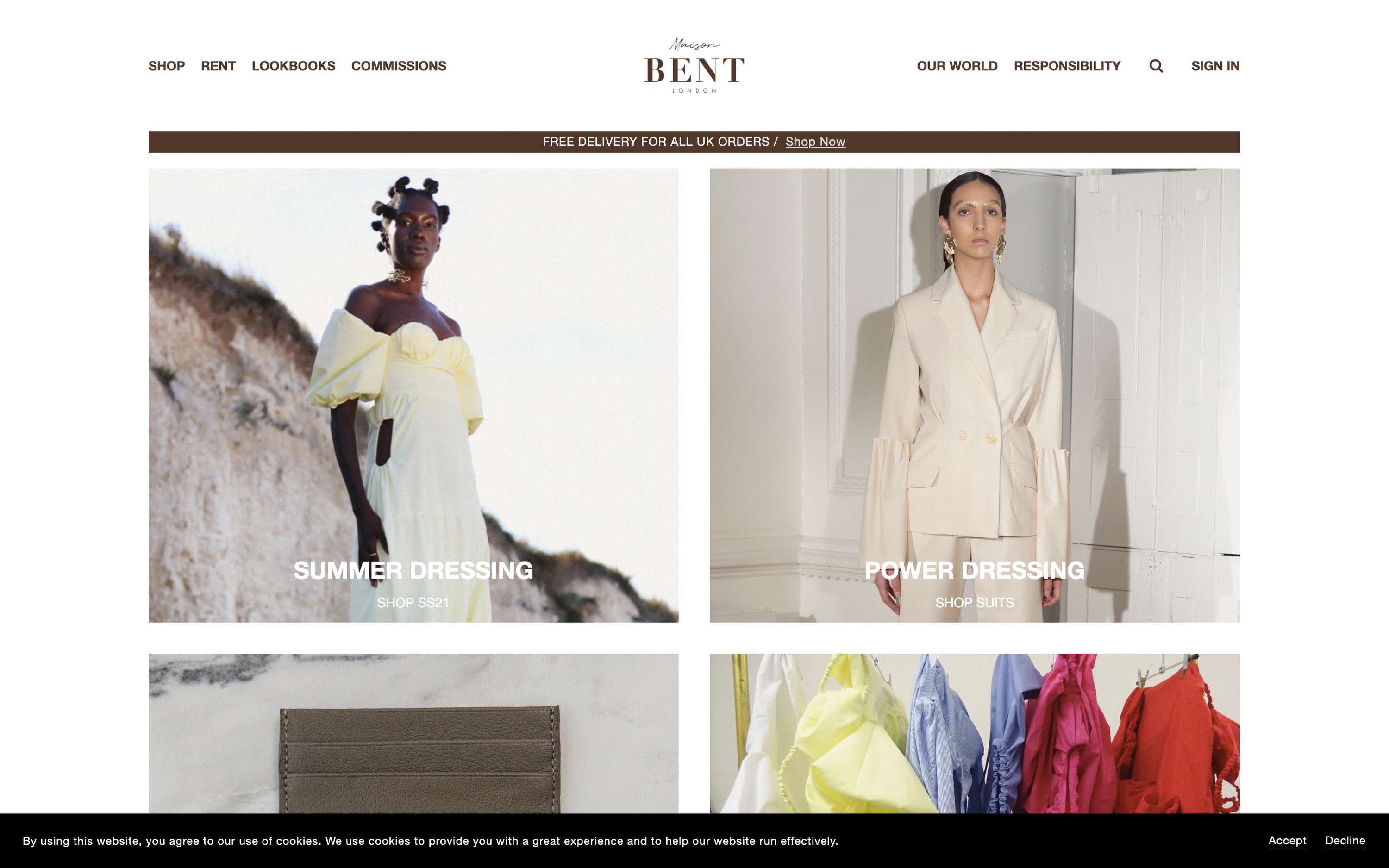 Maison Bent website refresh by Elijah Serumaga