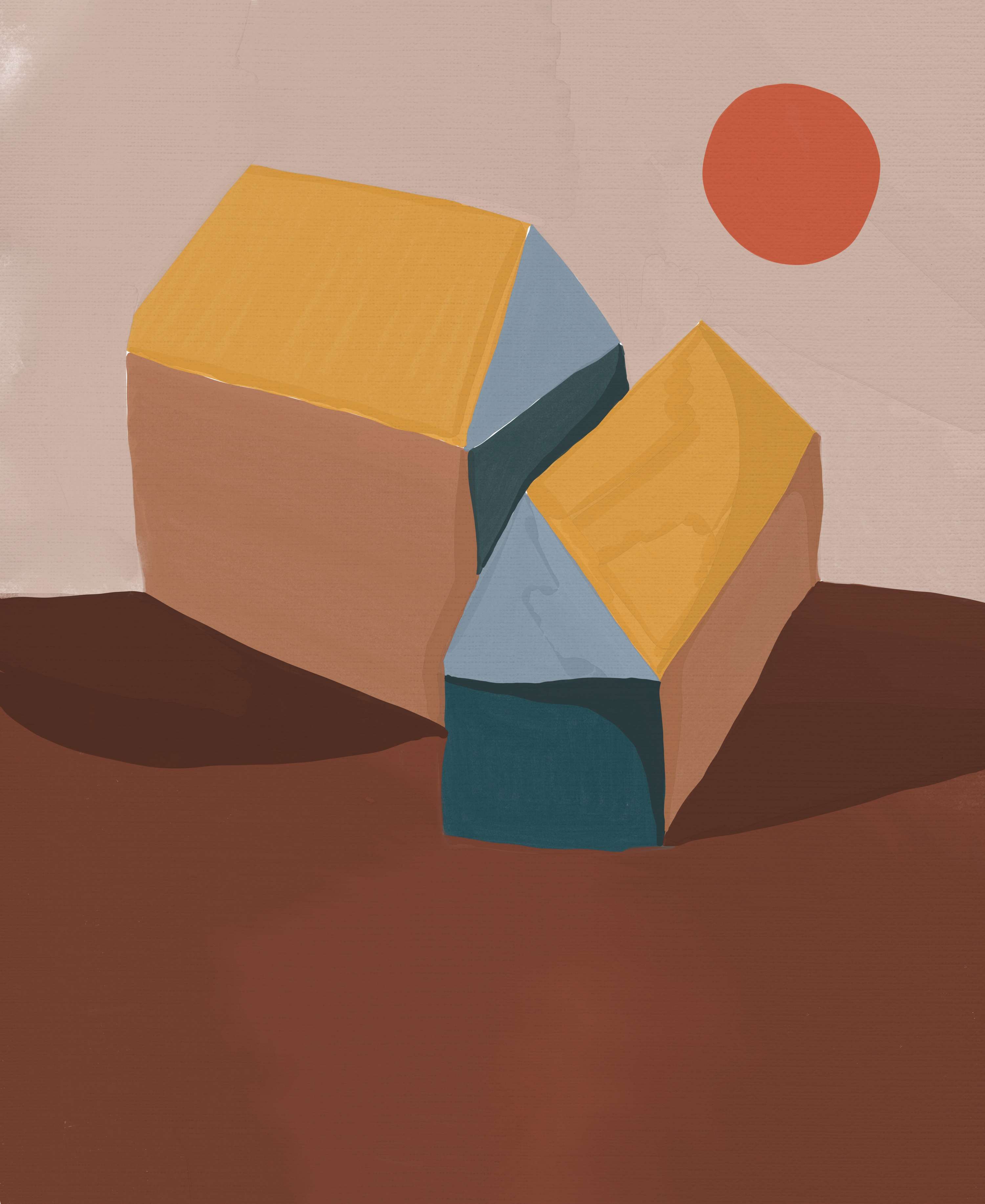 Digital gouache illustrations by Katie Opländer