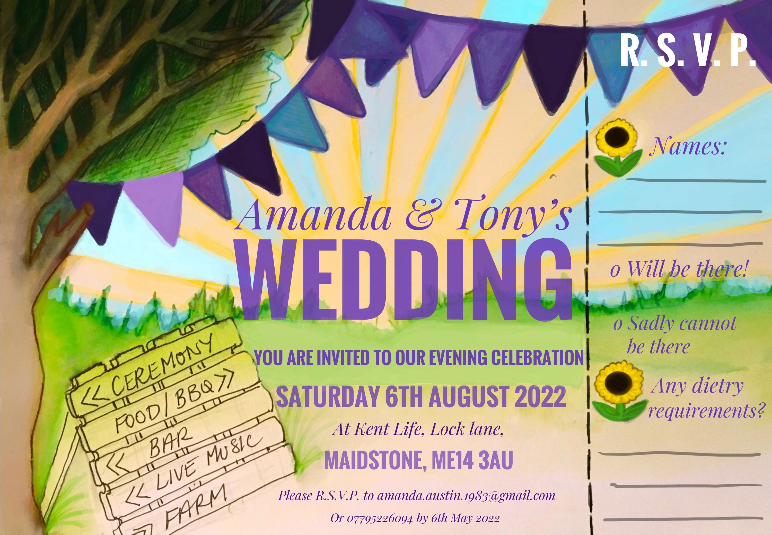 Wedding Save the Dates & Invites by Rachel Grace Lloyd