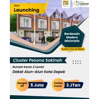 Rumah Murah Syariah 2 Lantai Cilodong Dengan Rooftop Cicilan Cuma 3 Jutaan Free Biaya logo