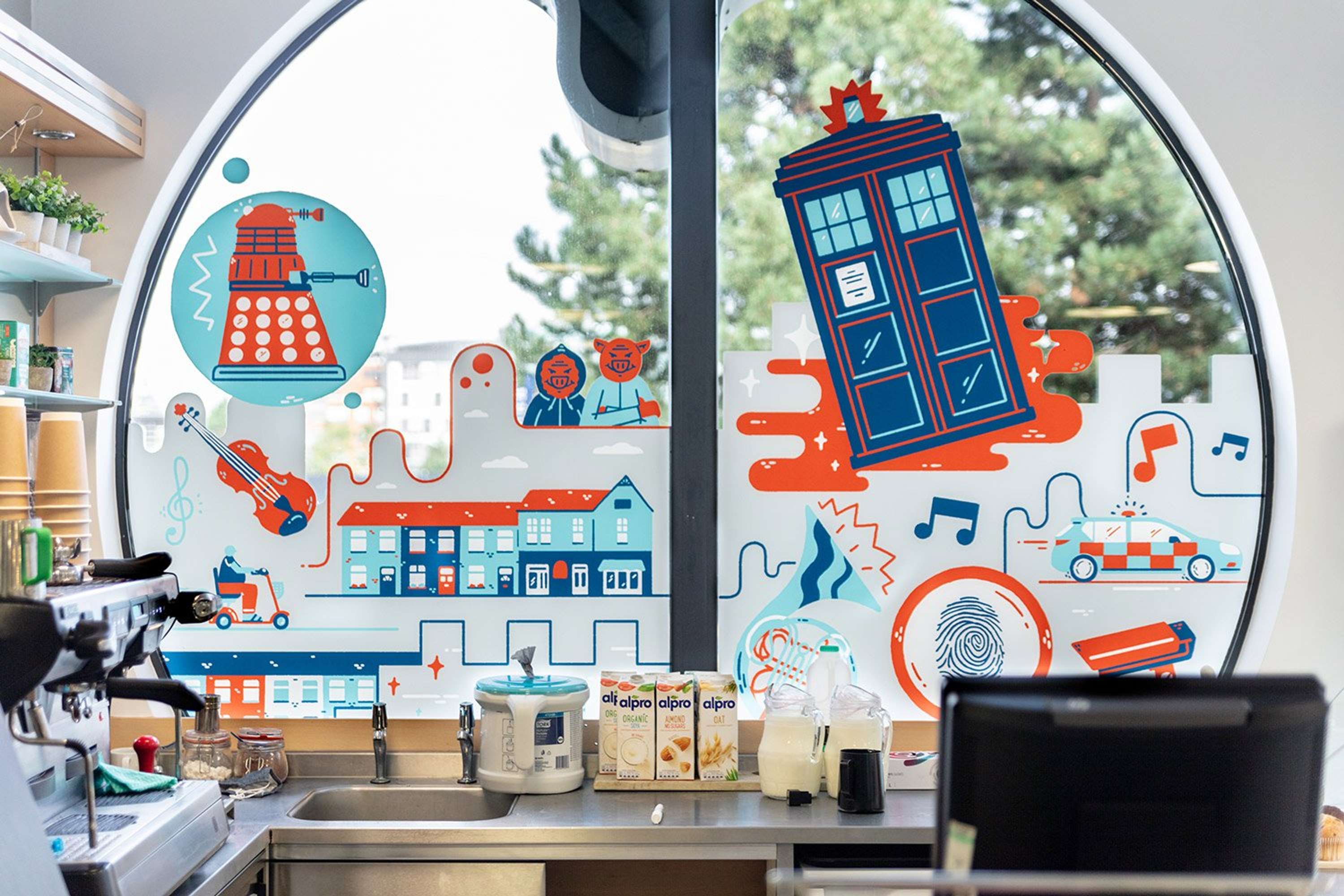 BBC Window Murals by Matt Joyce
