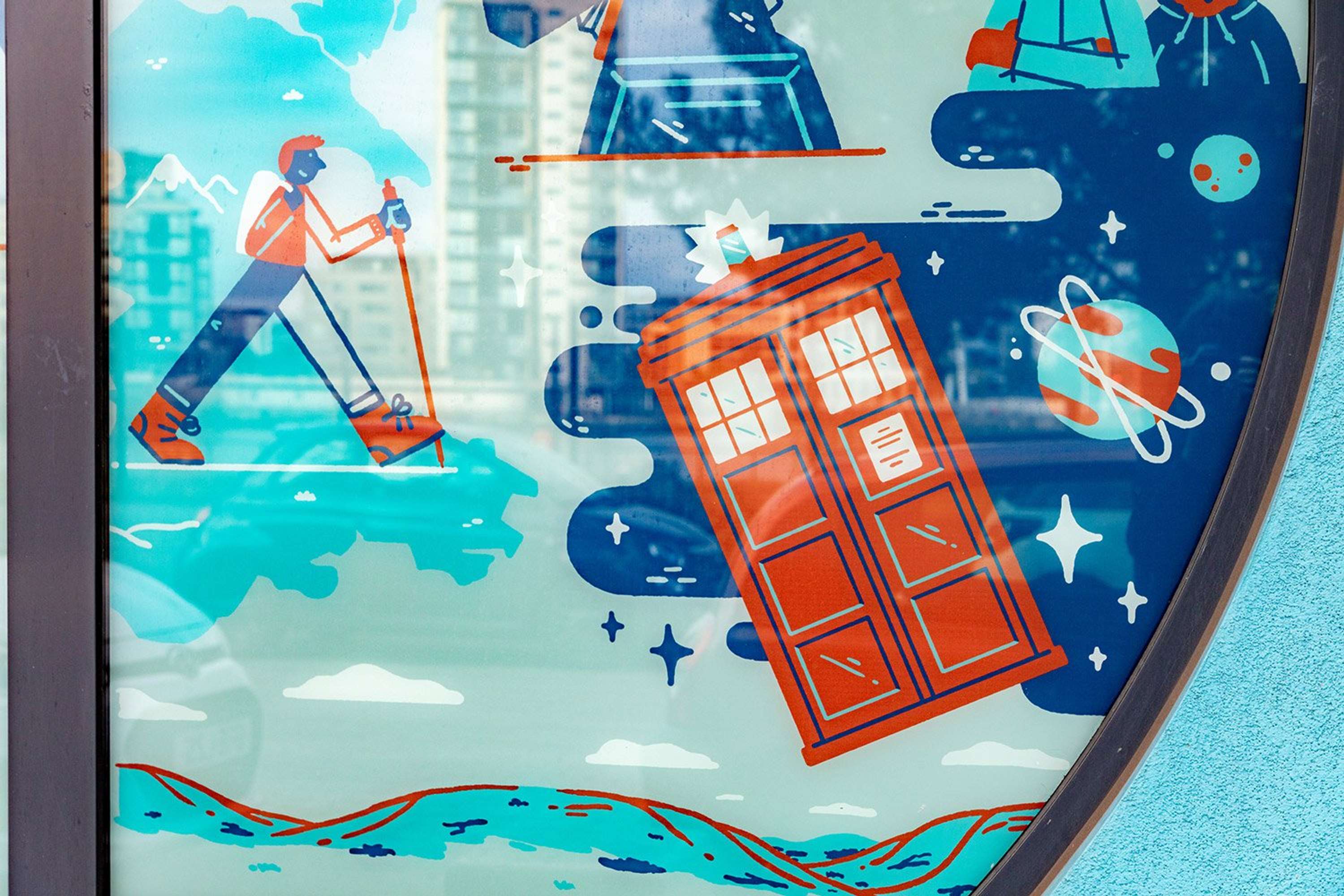 BBC Window Murals by Matt Joyce