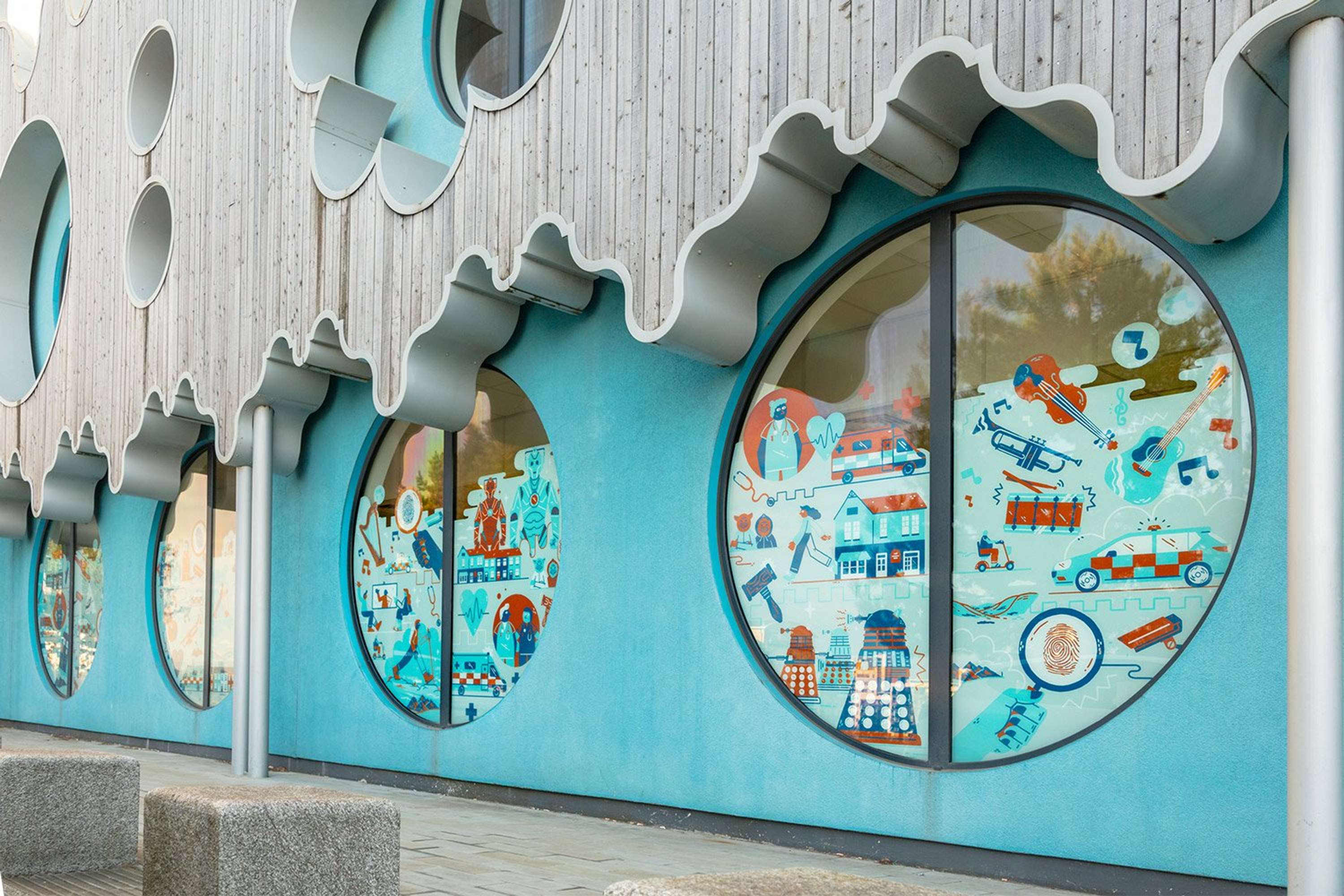 BBC Window Murals by Matt Joyce