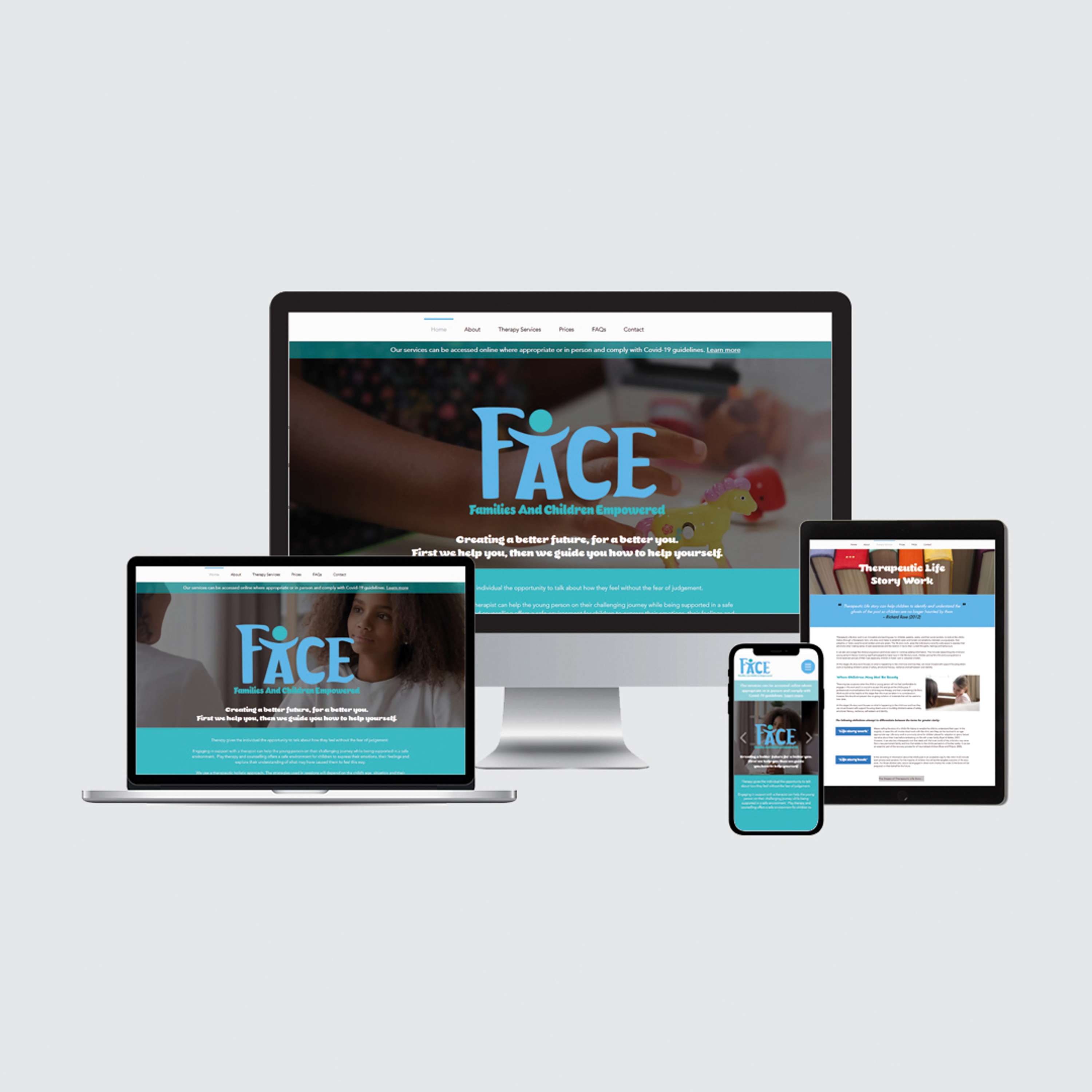 FACE Website Design by Rochelle Reid