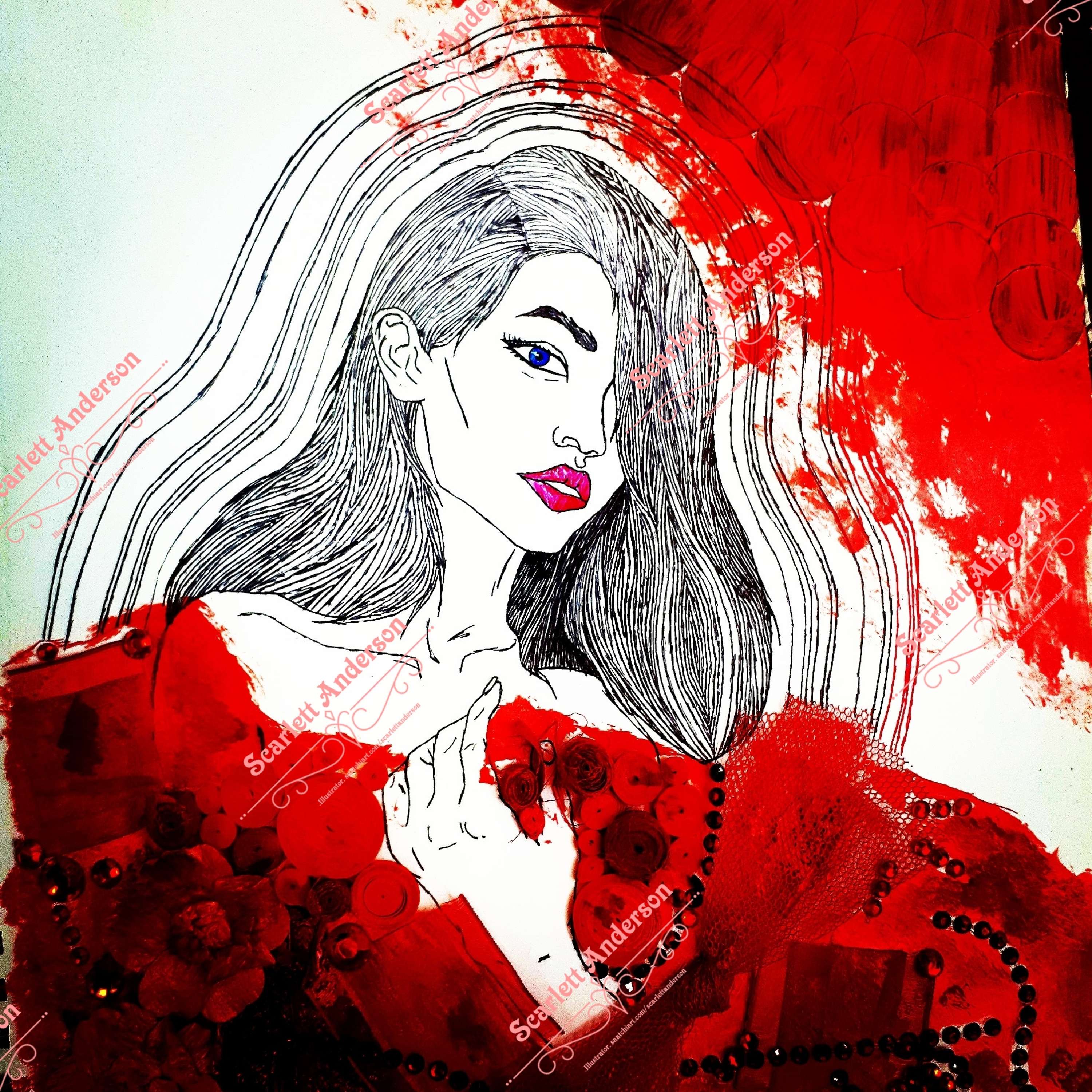 Drowning in a sea of red by Scarlett Anderson