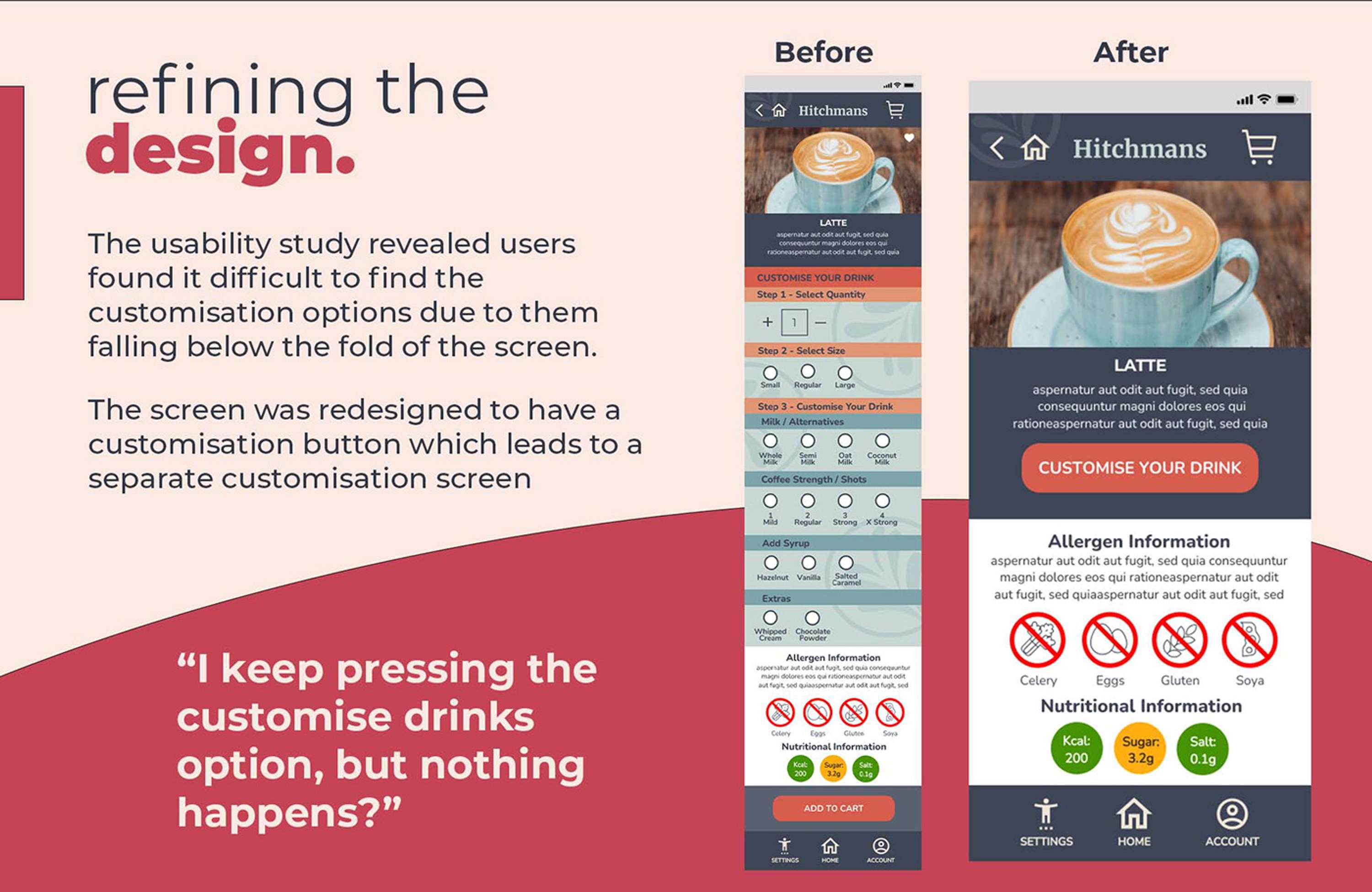 Hitchman's Mobile Ordering App - UX Case Study by Kim Edwards