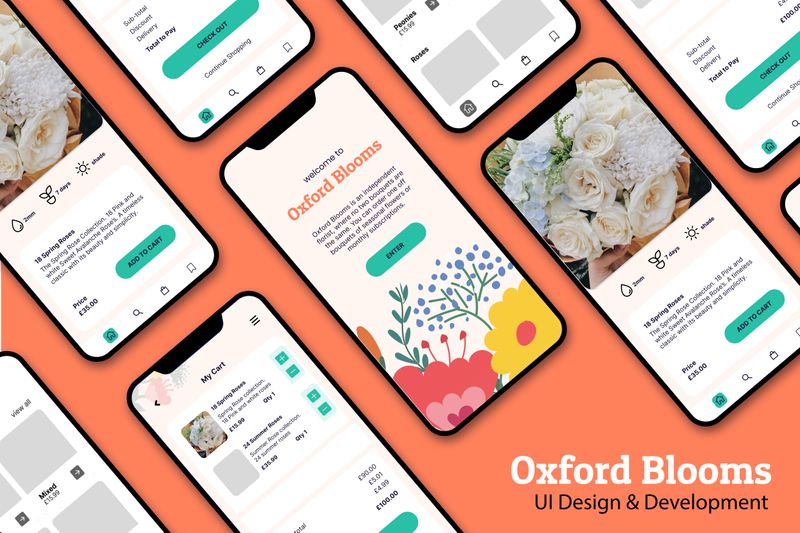 Oxford Blooms UI Design and Development by Kim Edwards
