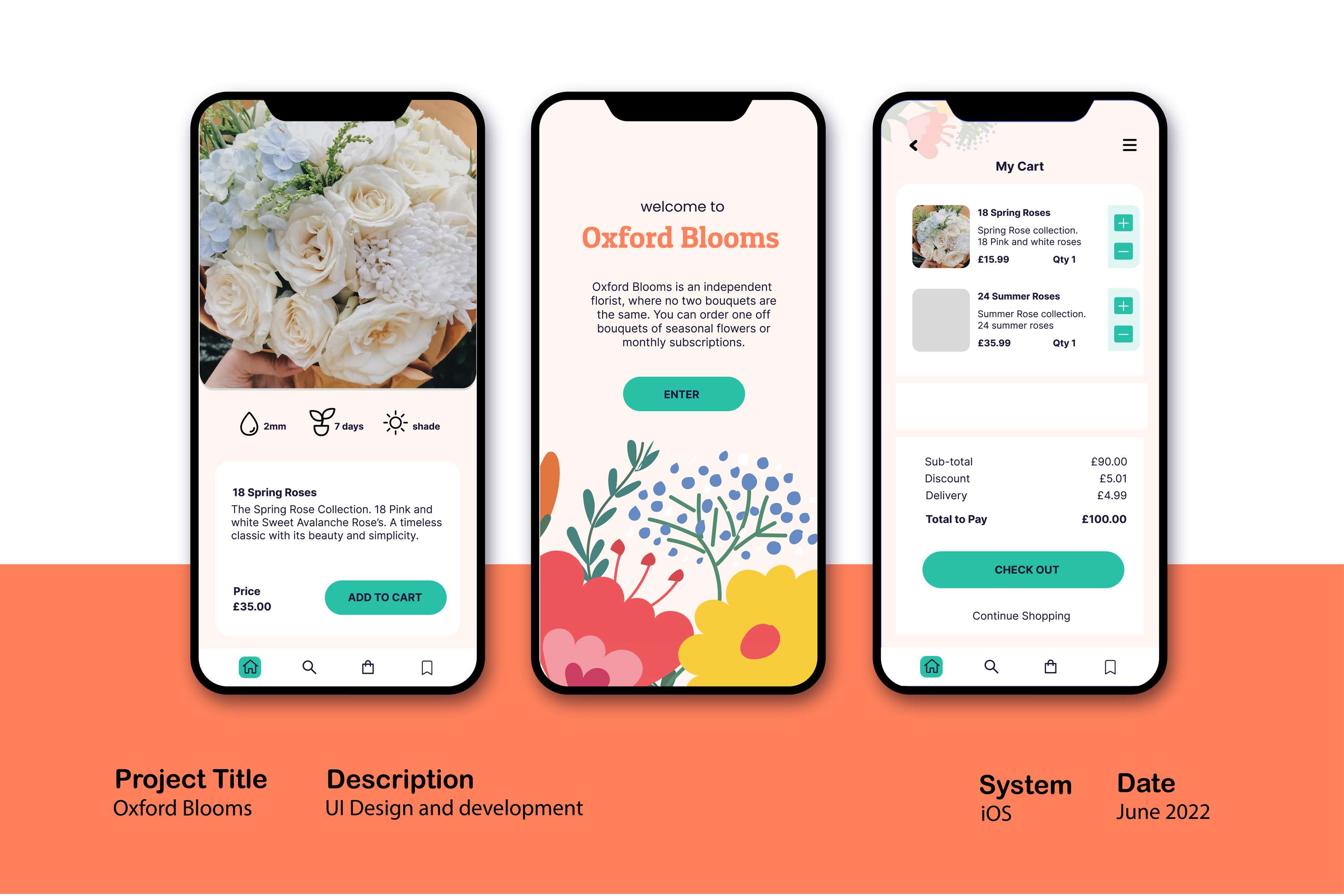 Oxford Blooms UI Design and Development by Kim Edwards