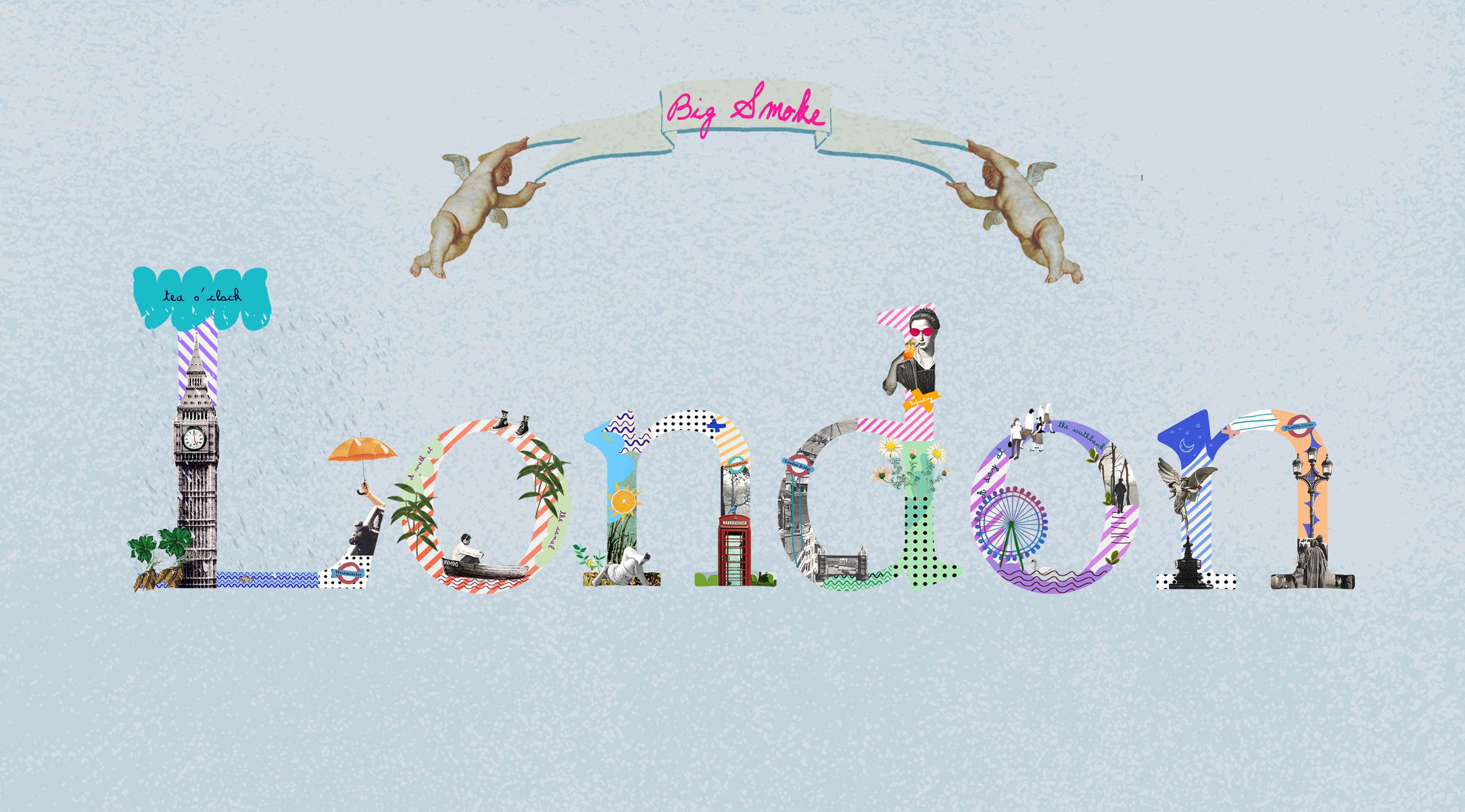 Collaged Typography by flavia felipe