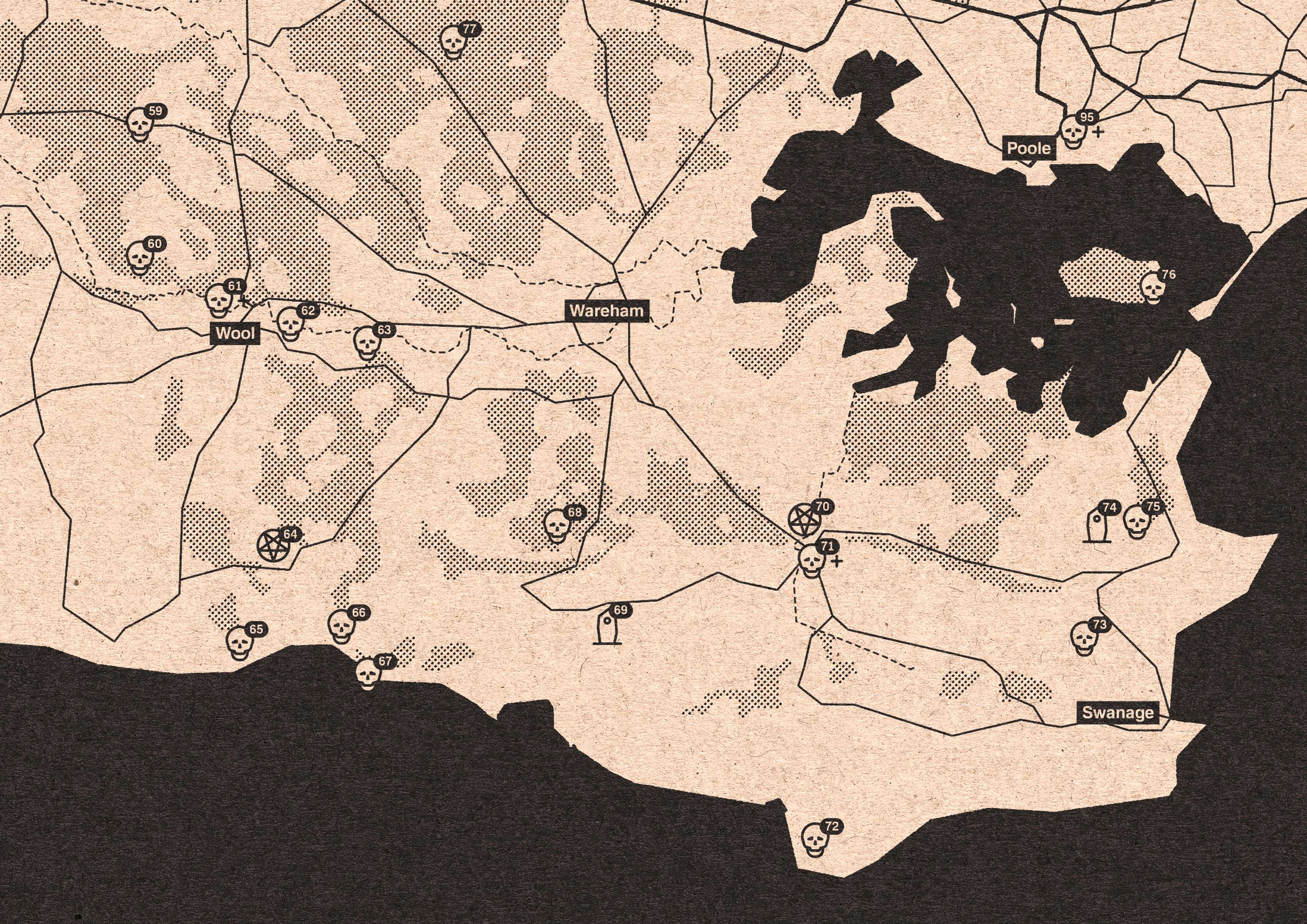 The Dorset Ghost Map by Joseph Russell