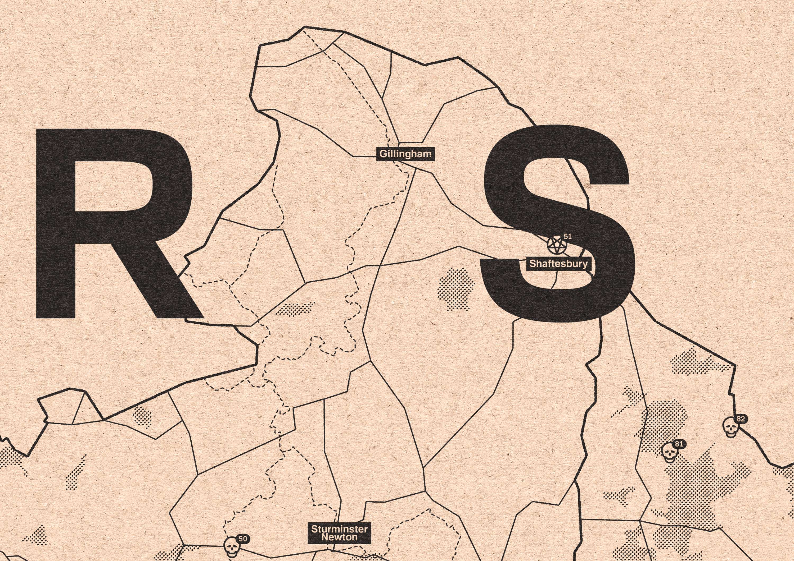 The Dorset Ghost Map by Joseph Russell