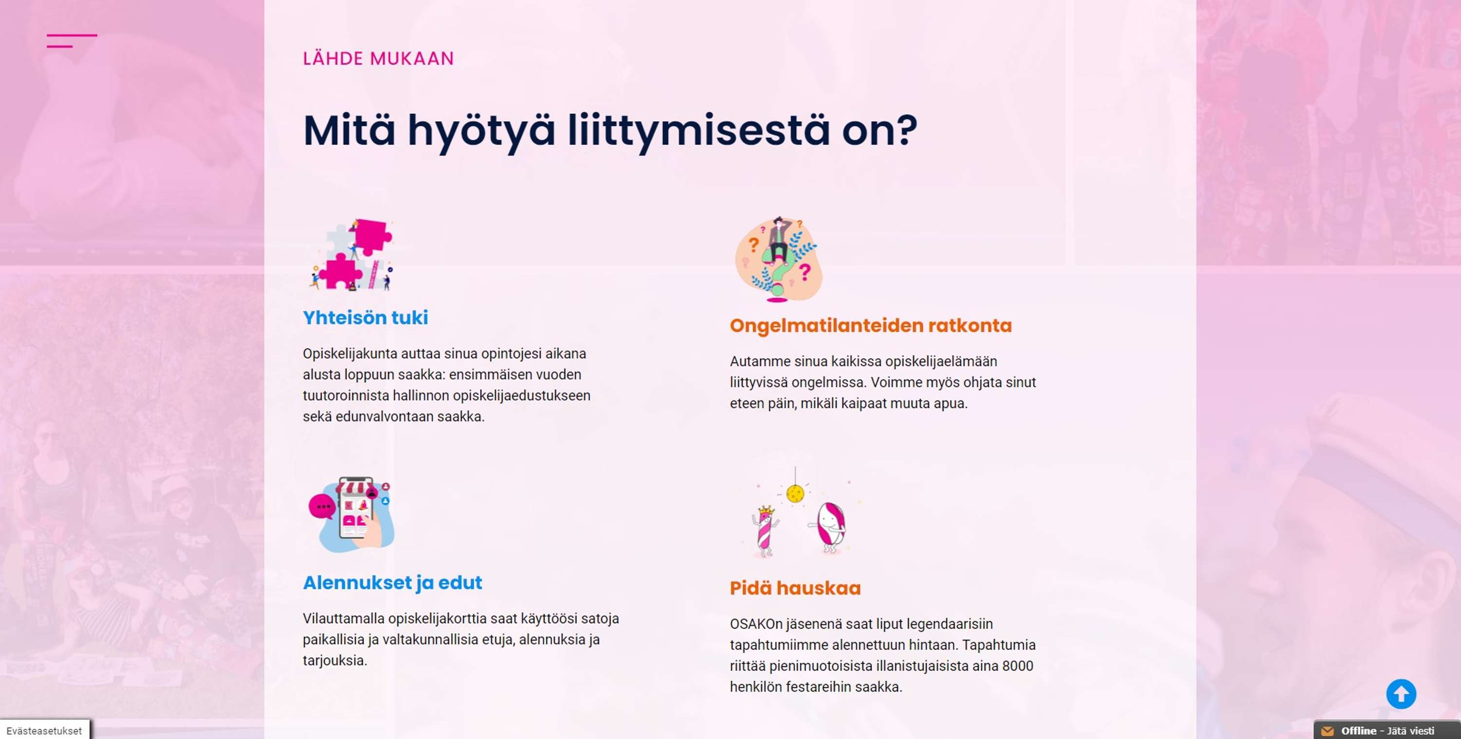 OSAKO Student Union - new website by Ville Vatola
