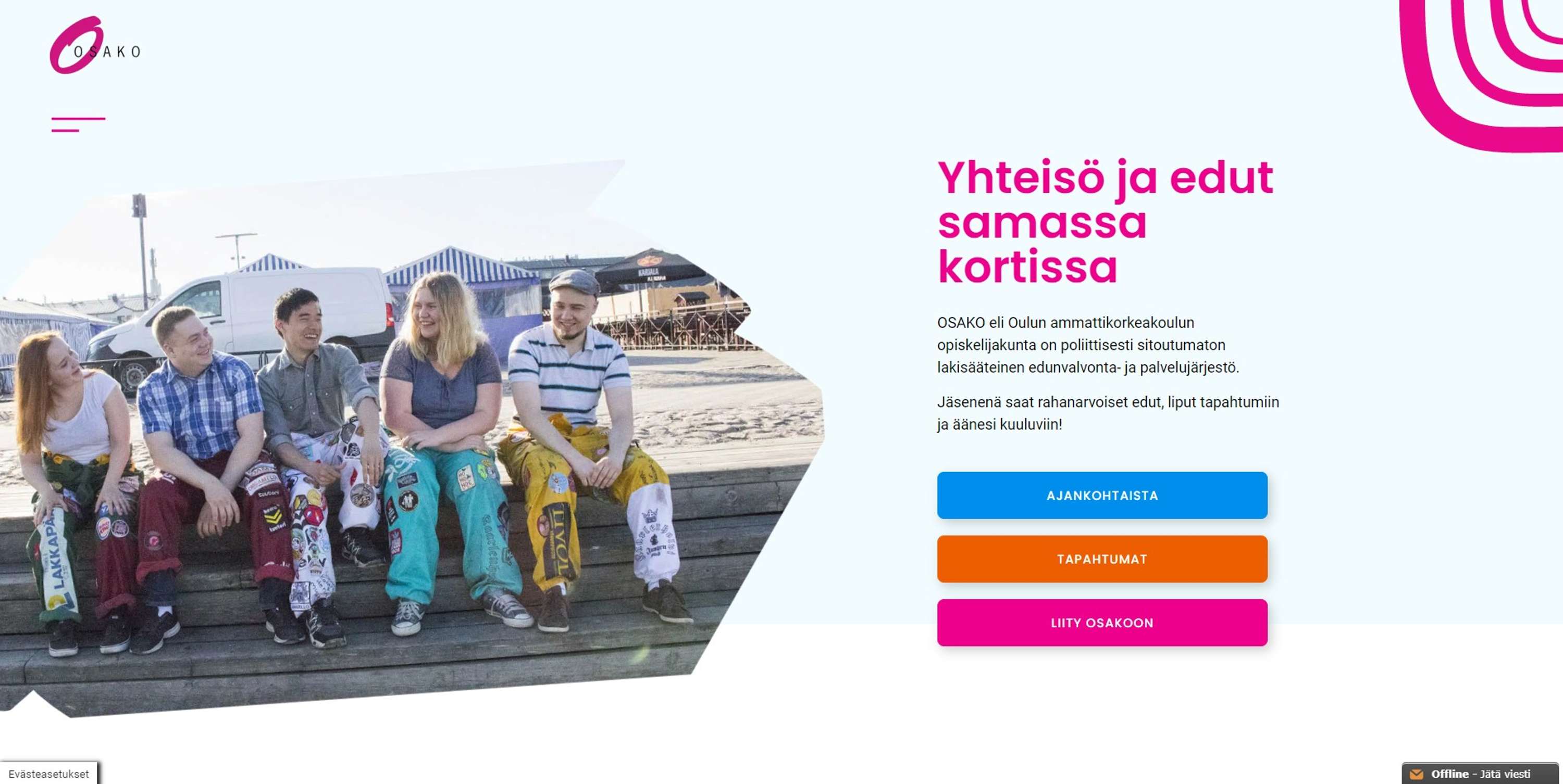 OSAKO Student Union - new website by Ville Vatola
