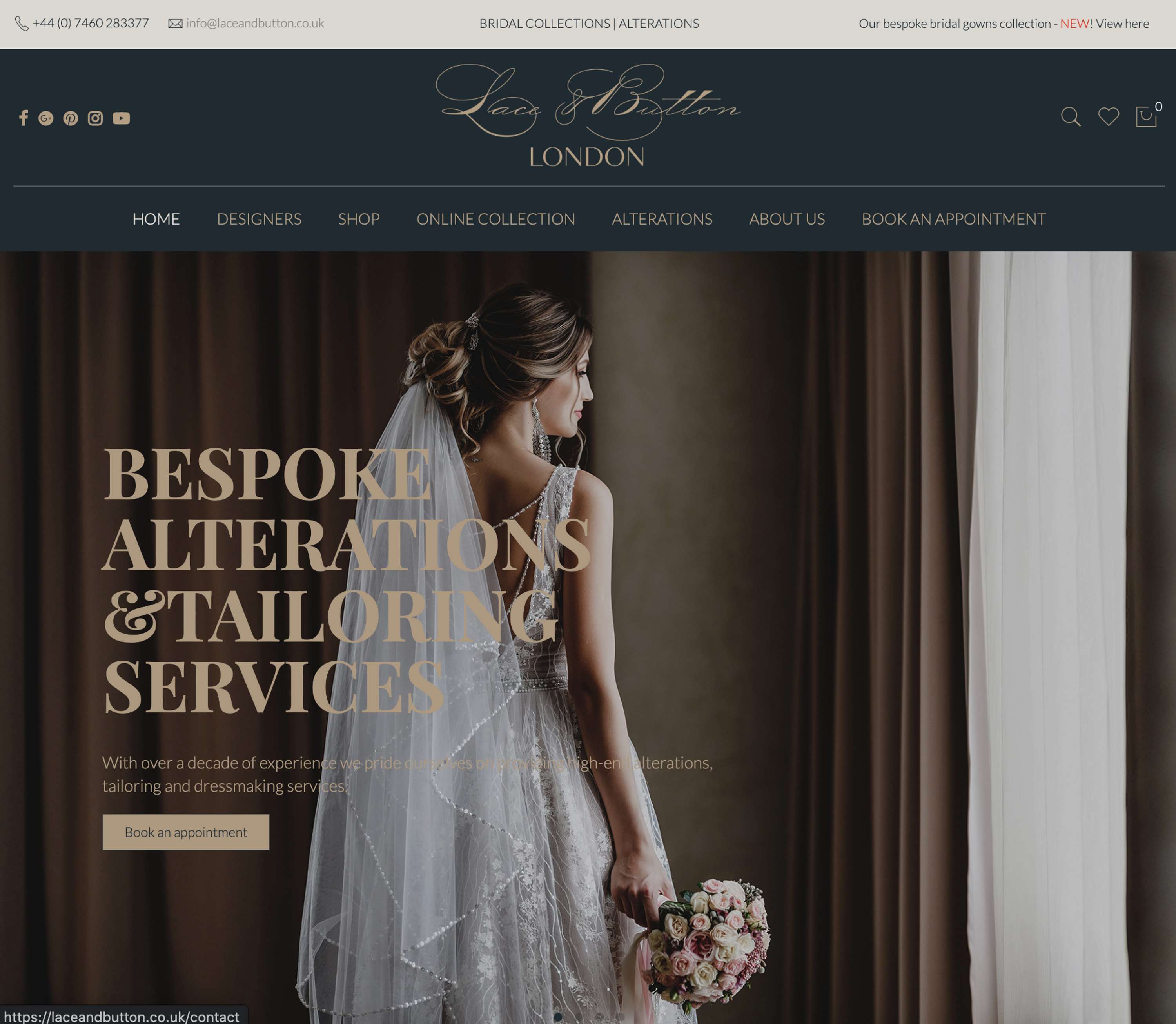 Lace & Button London Bridal weal atelier by Kat Ponnampalam