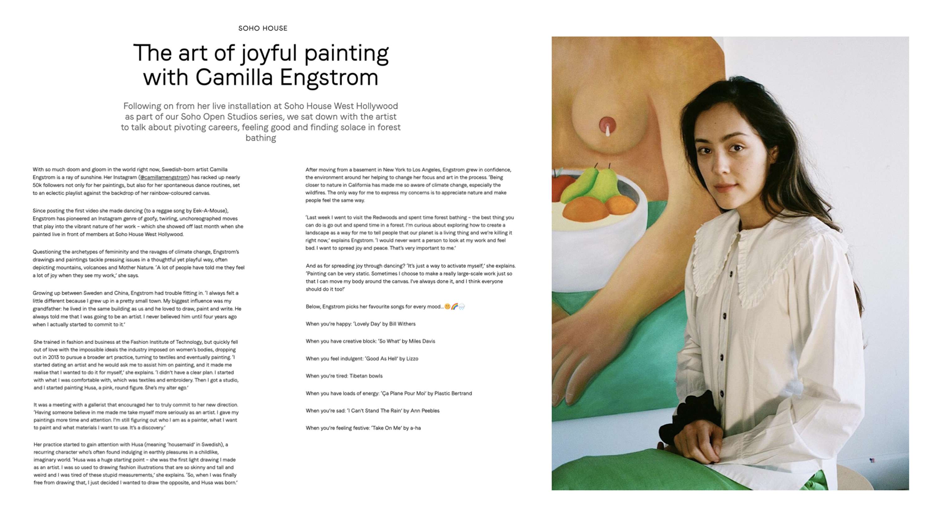 Interview with Camilla Engstrom by Charlotte Harding