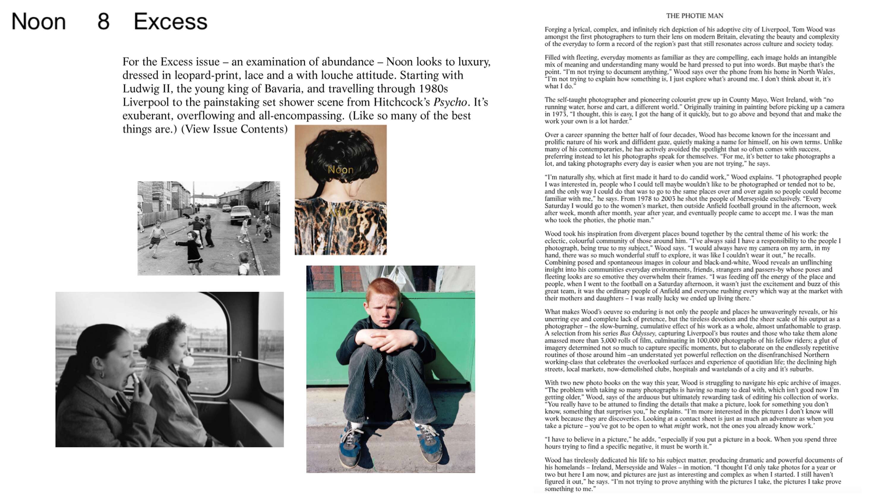 Interview for NOON Magazine by Charlotte Harding