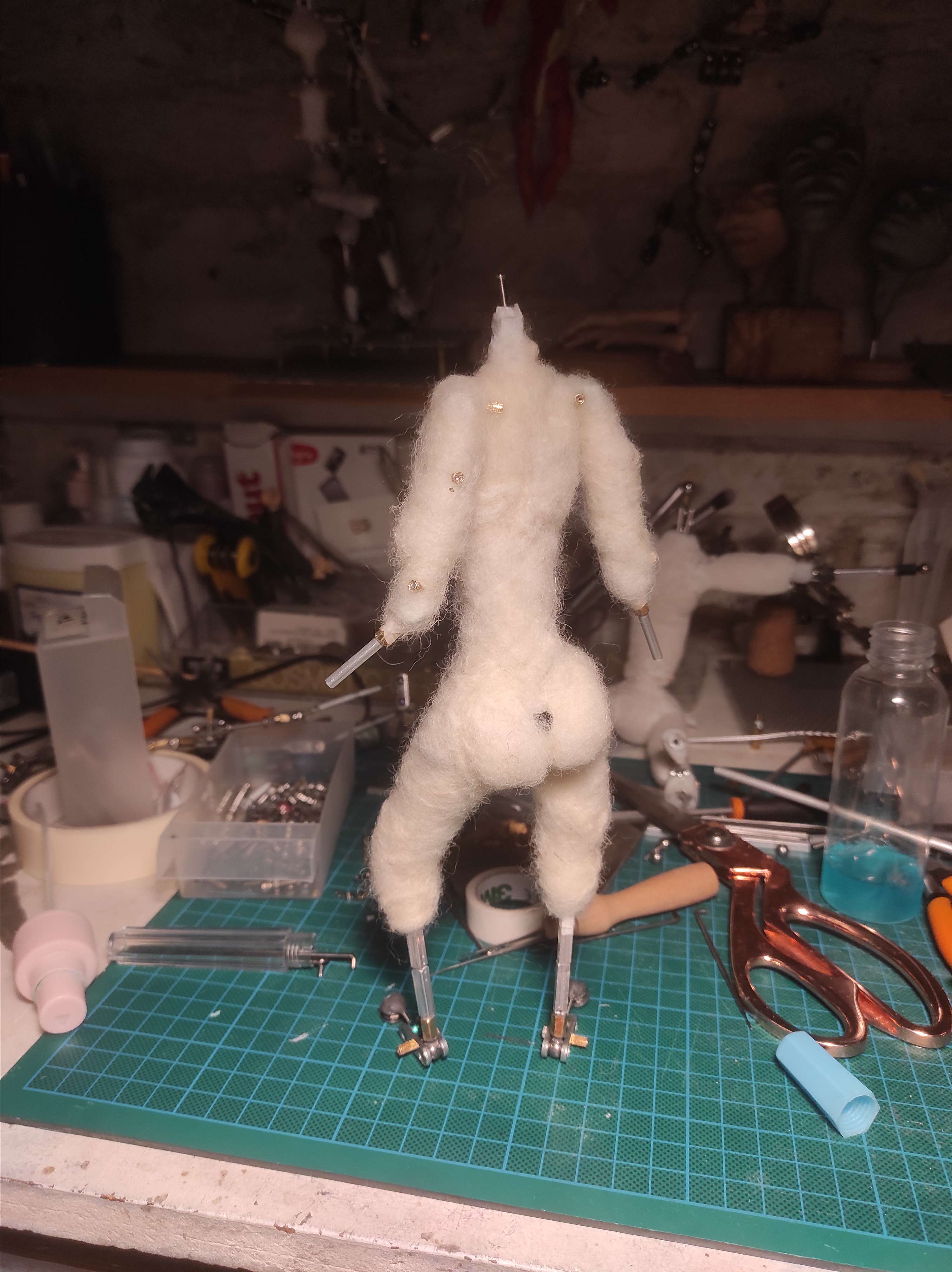 Armature headless puppet. felting by Leks Graff