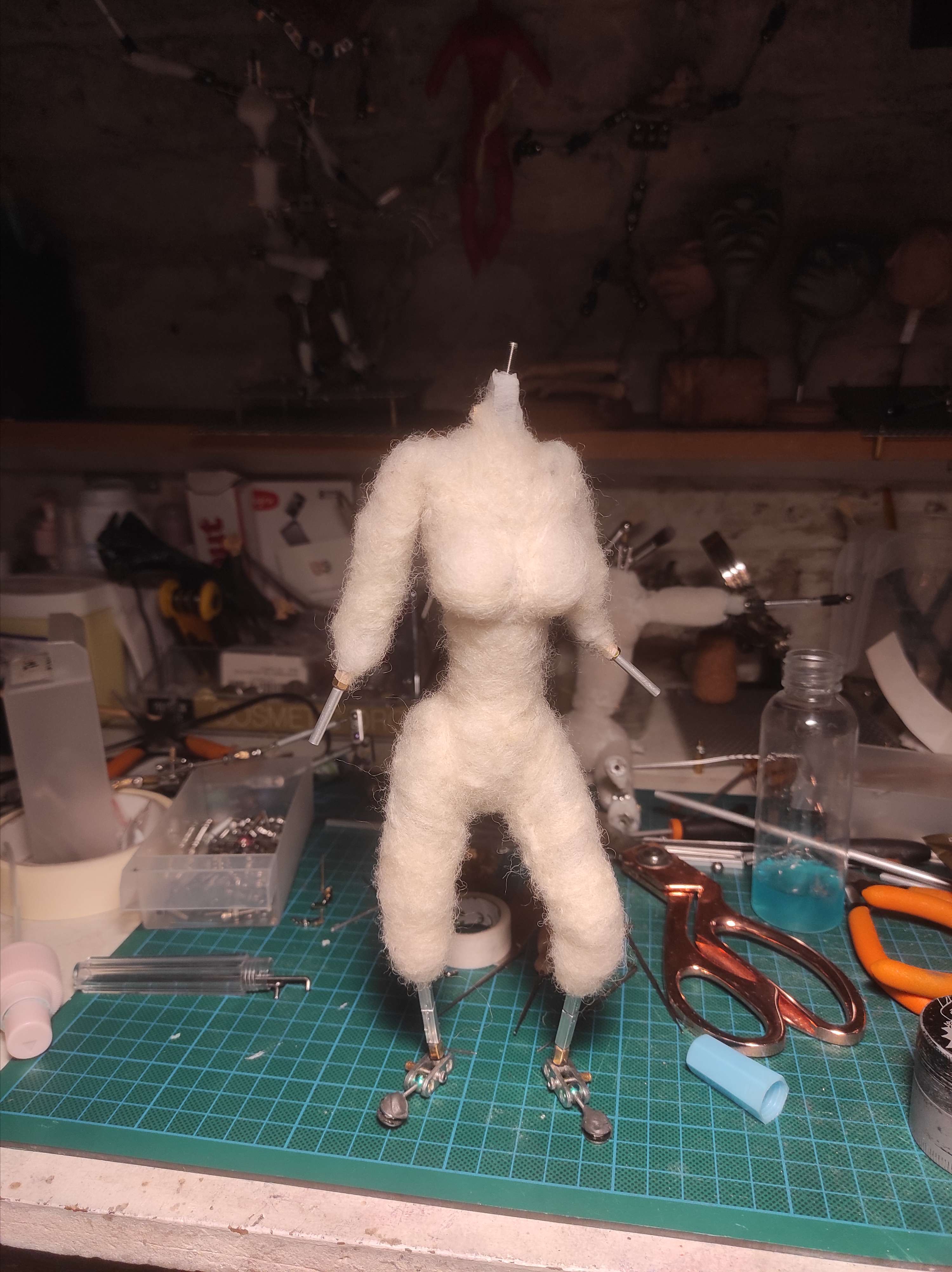 Armature headless puppet. felting by Leks Graff